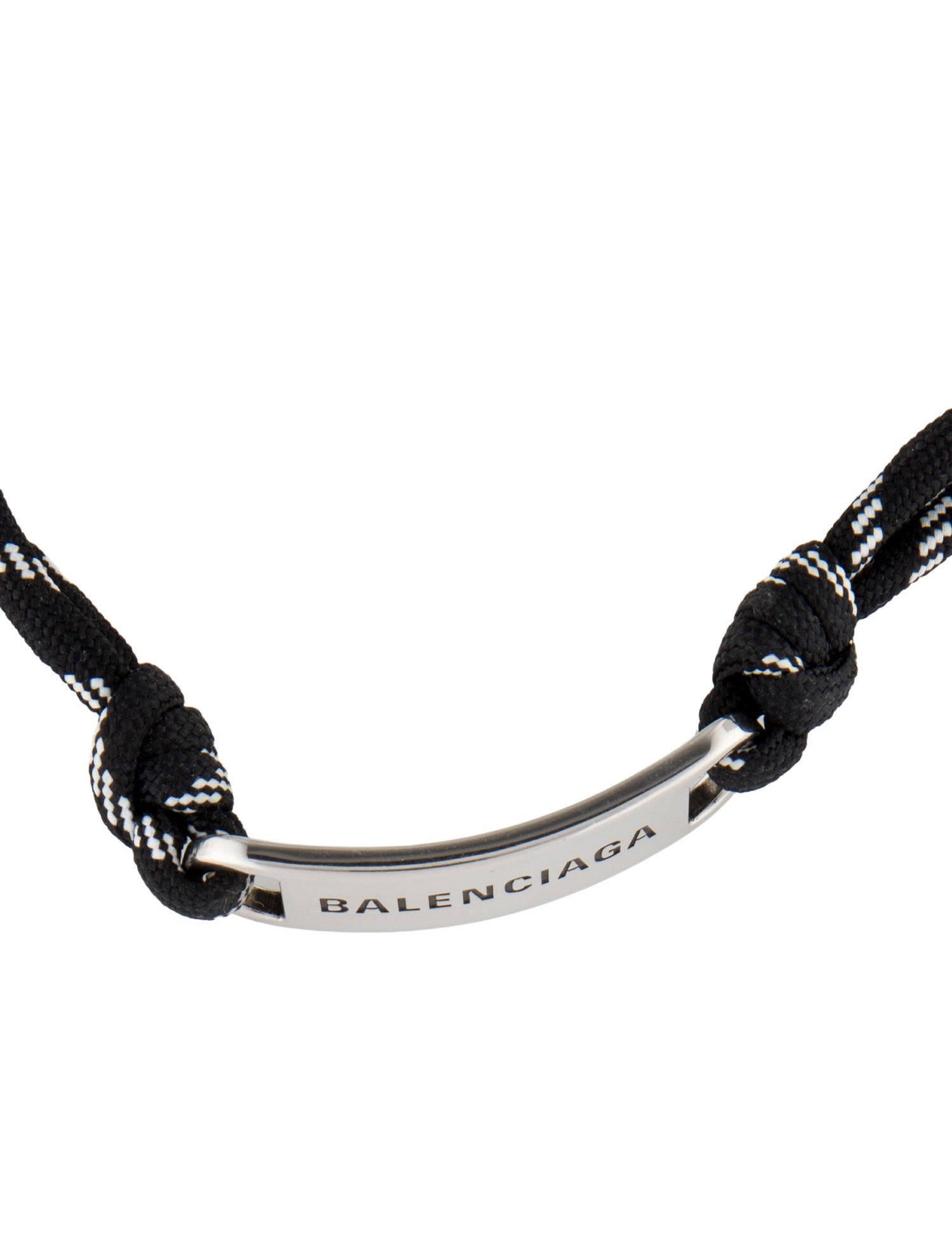 Balenciaga Cord Plate Choker Necklace
