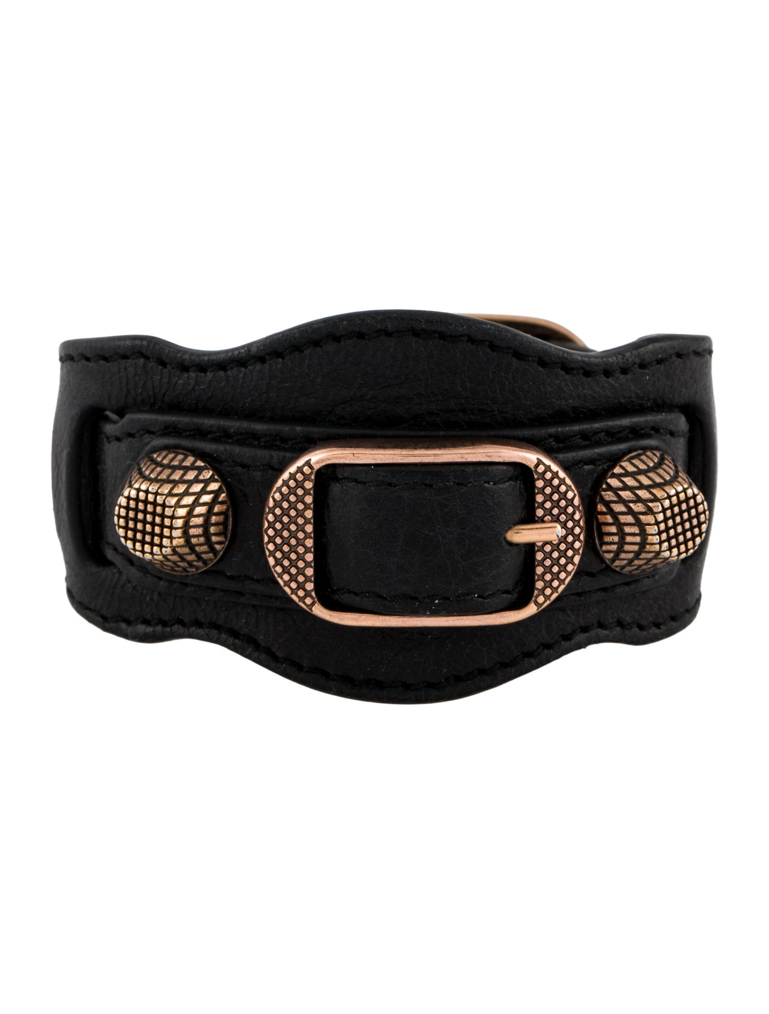 Balenciaga Leather Arena Giant Wrap Bracelet