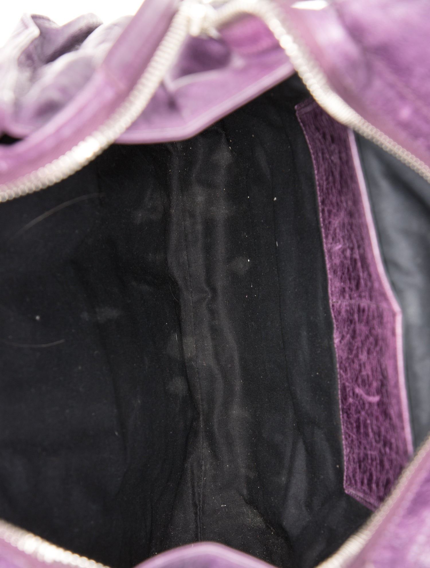 Balenciaga Leather Giant Brogues Folder - Purple Handle Bags