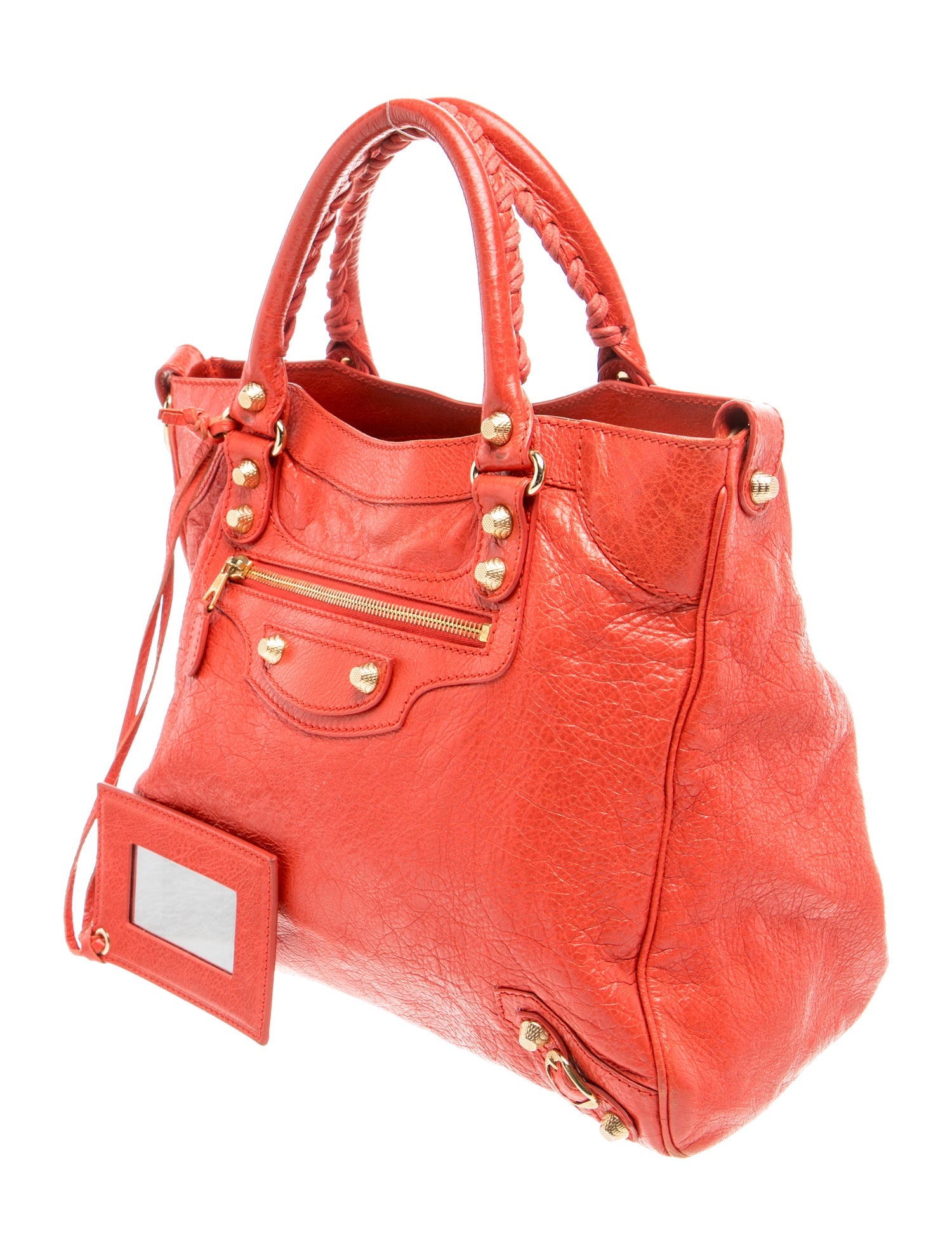 Balenciaga Leather Velo - Red Handle Bags, Handbags - BAL377713