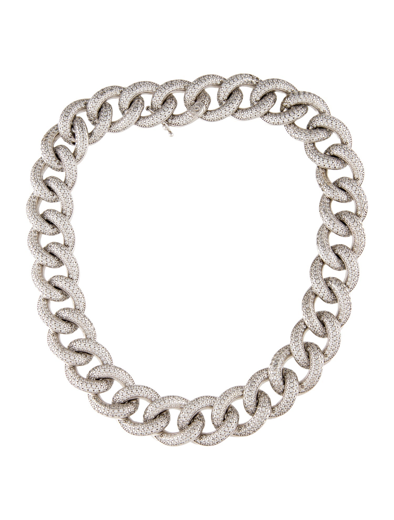 Balenciaga Crystal Curb Chain Collar Necklace