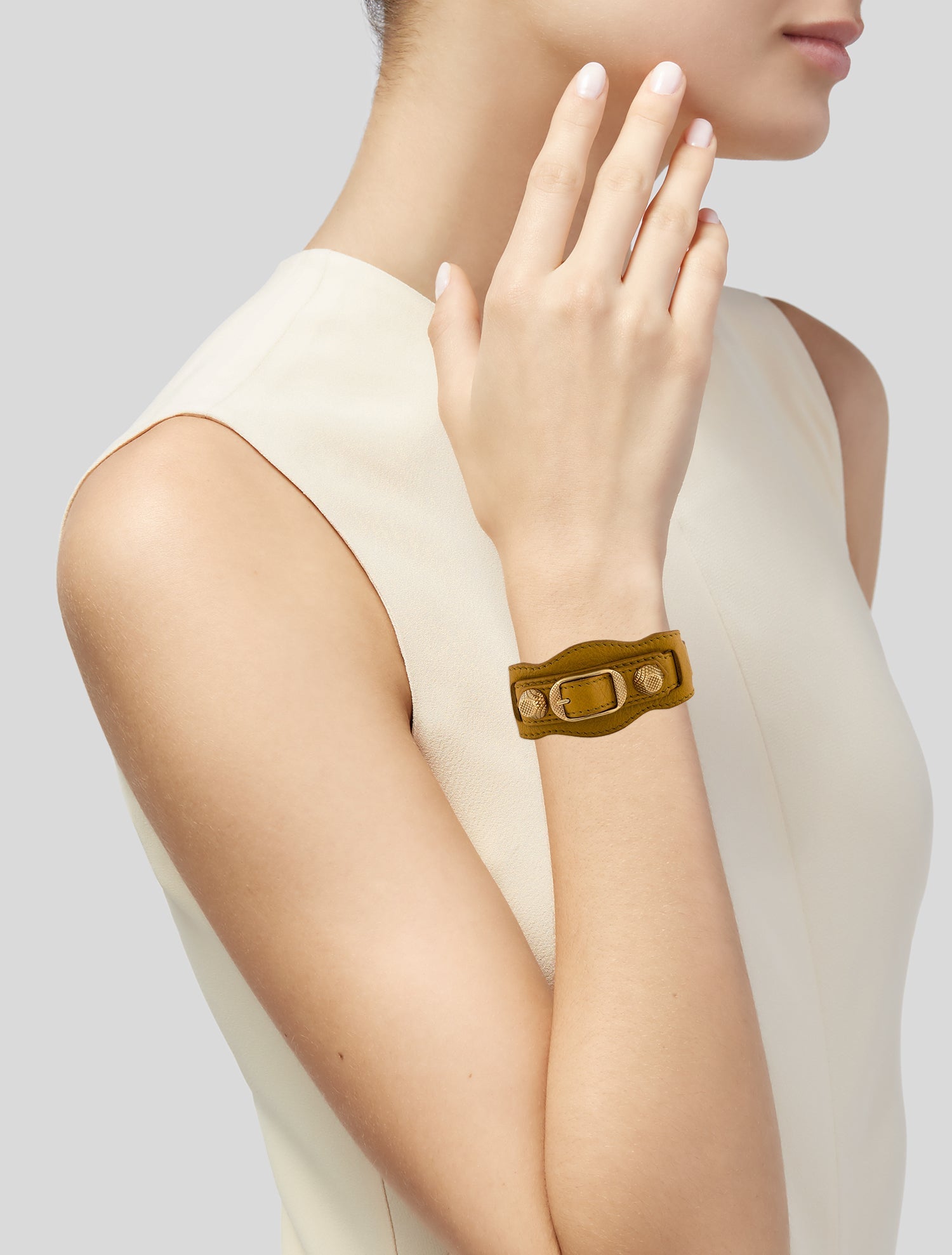 Balenciaga Leather Wrap Bracelet