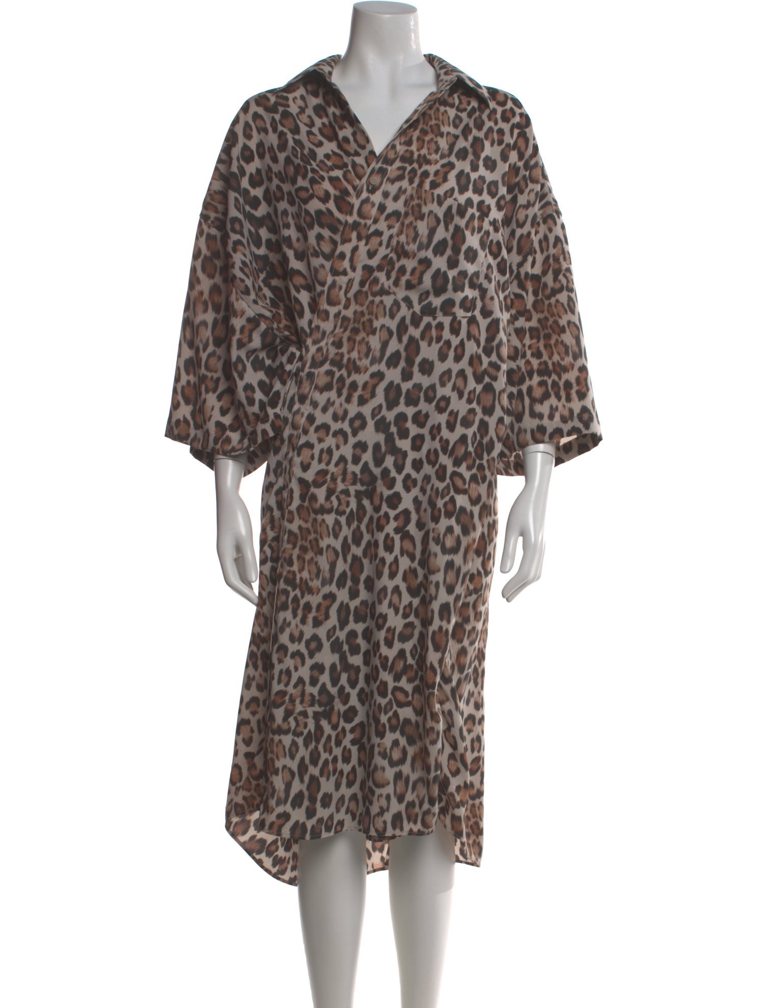 Animal Print Midi Length Dress