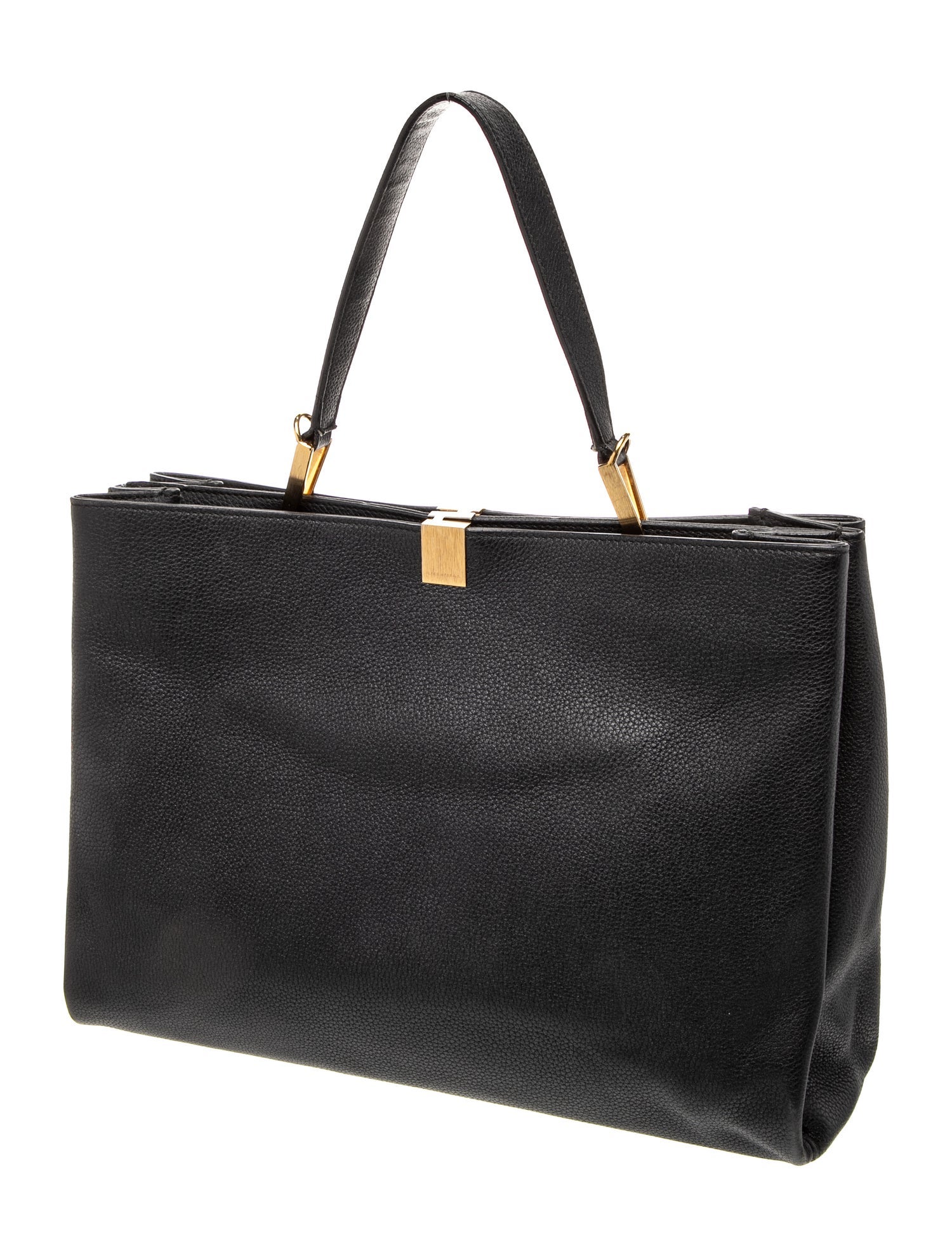Balenciaga Leather Le Dix Soft Cabas M - Black Shoulder Bags