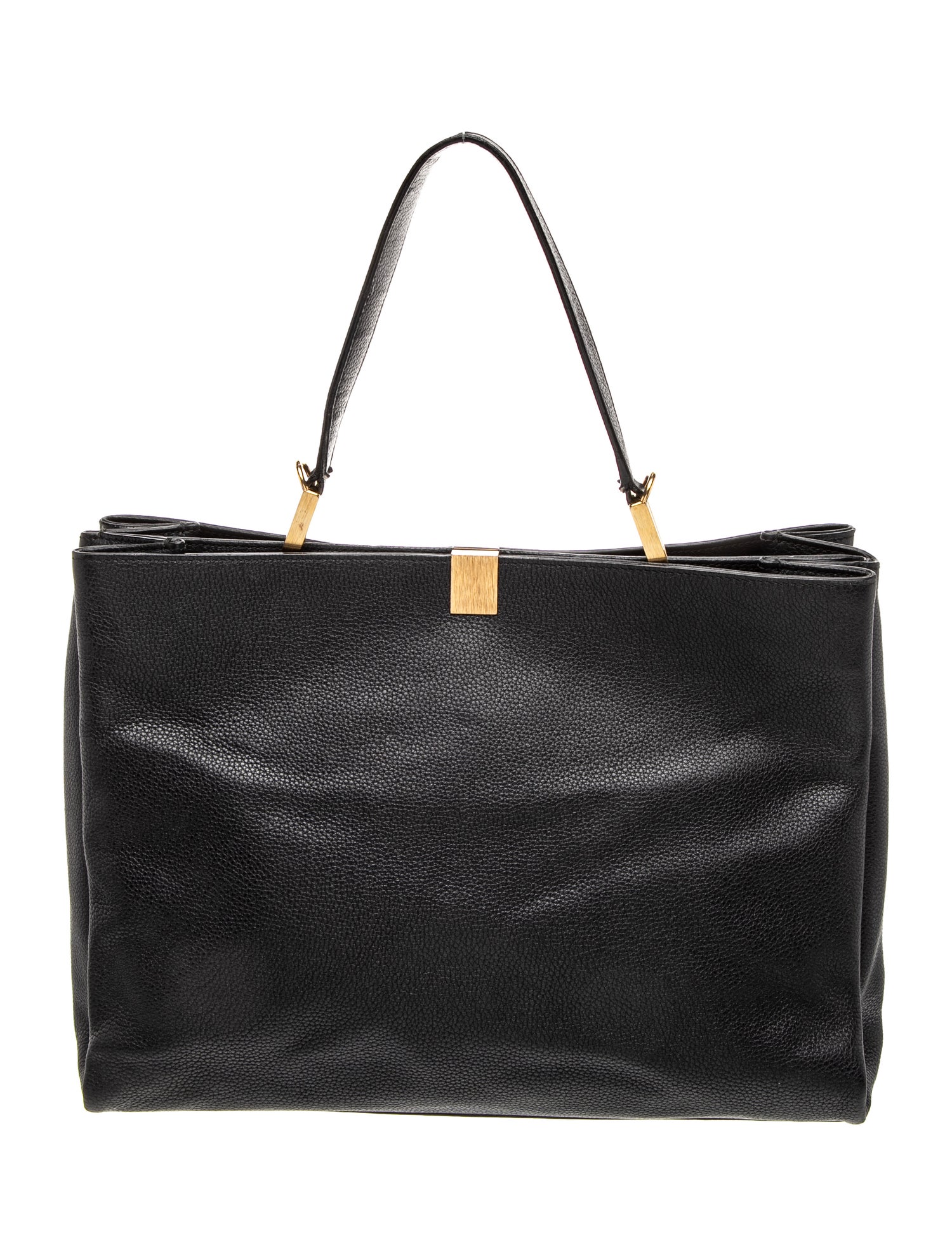 Balenciaga Leather Le Dix Soft Cabas M - Black Shoulder Bags