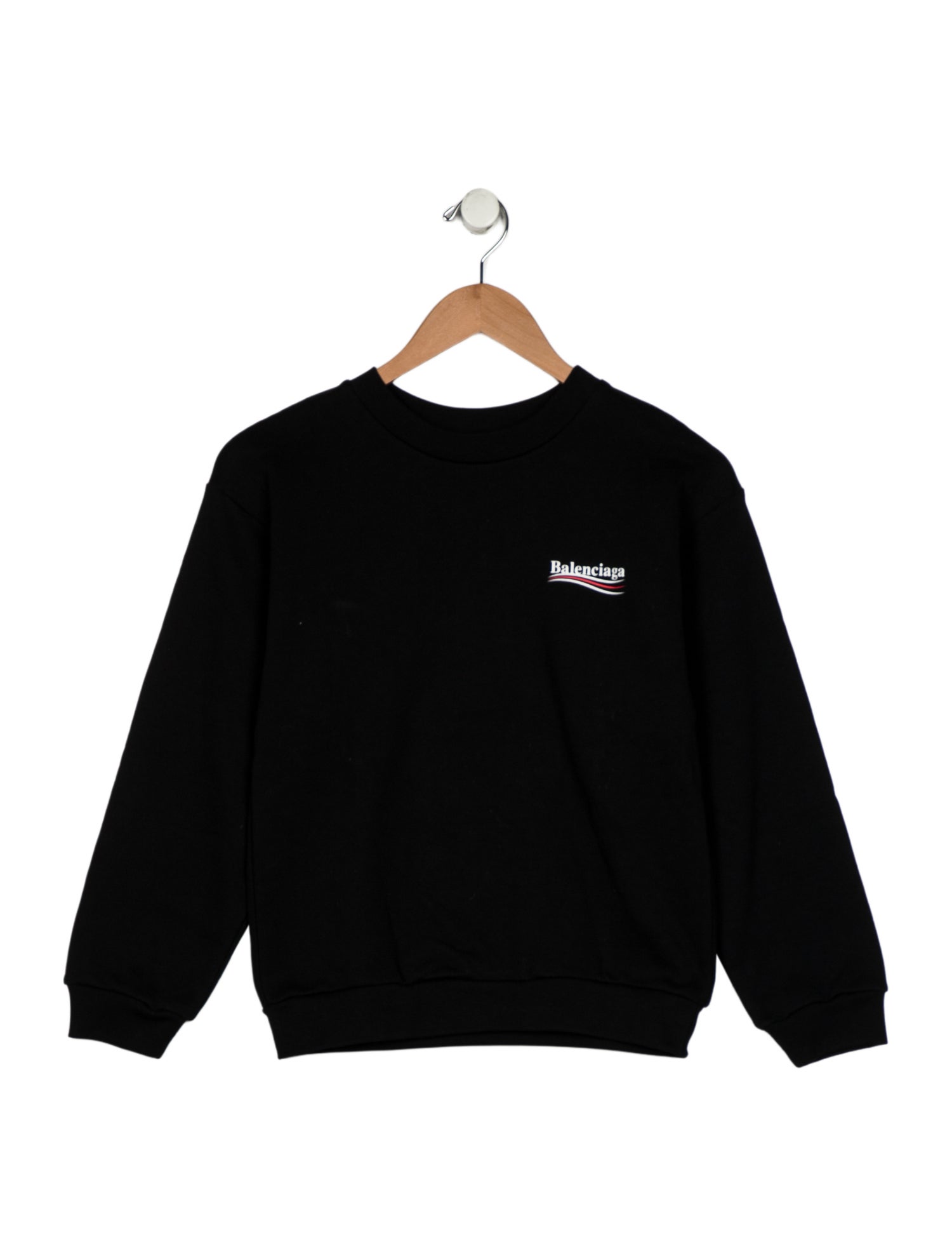 Balenciaga Cotton black sweatshirt with branding motif