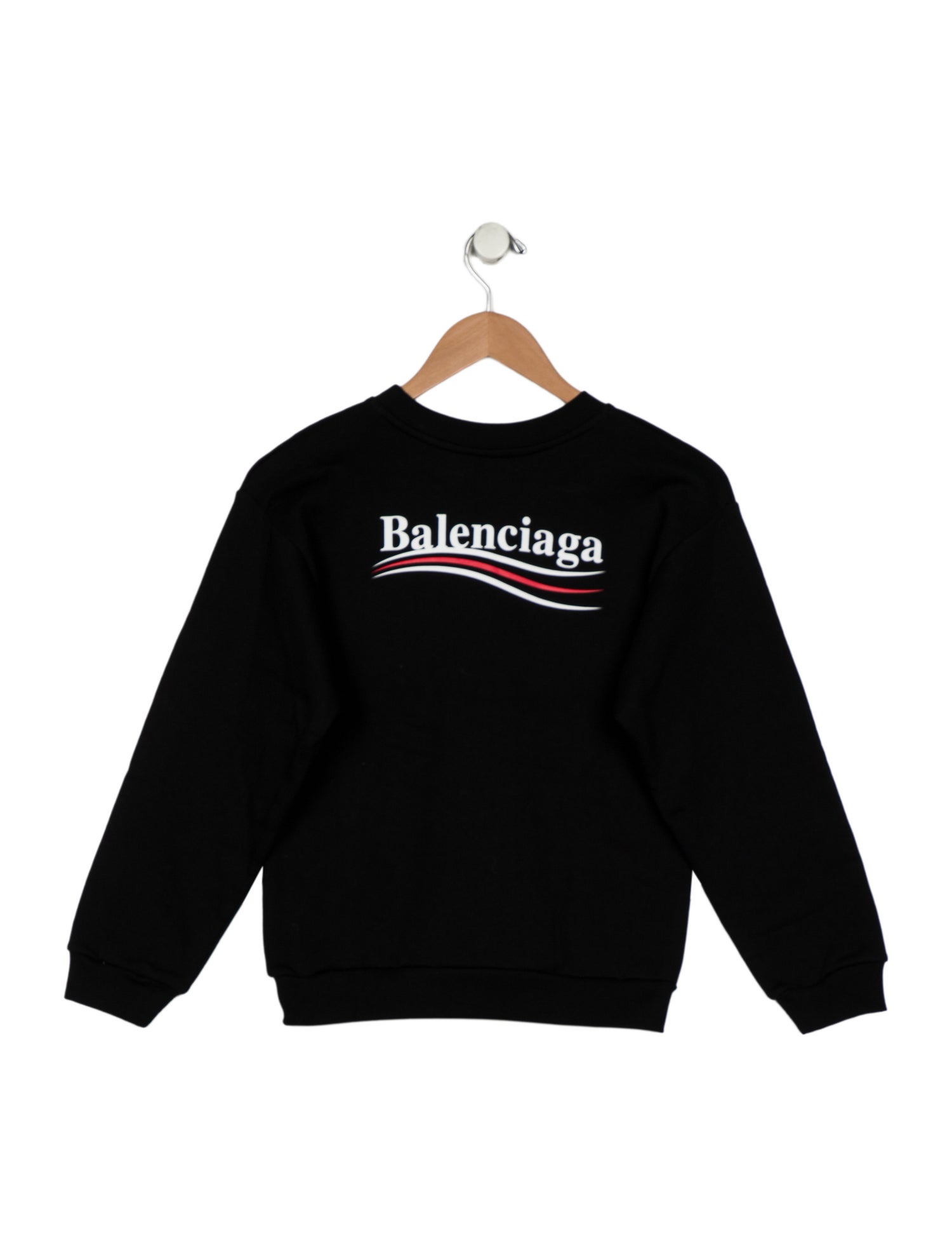 Balenciaga Cotton black sweatshirt with branding motif