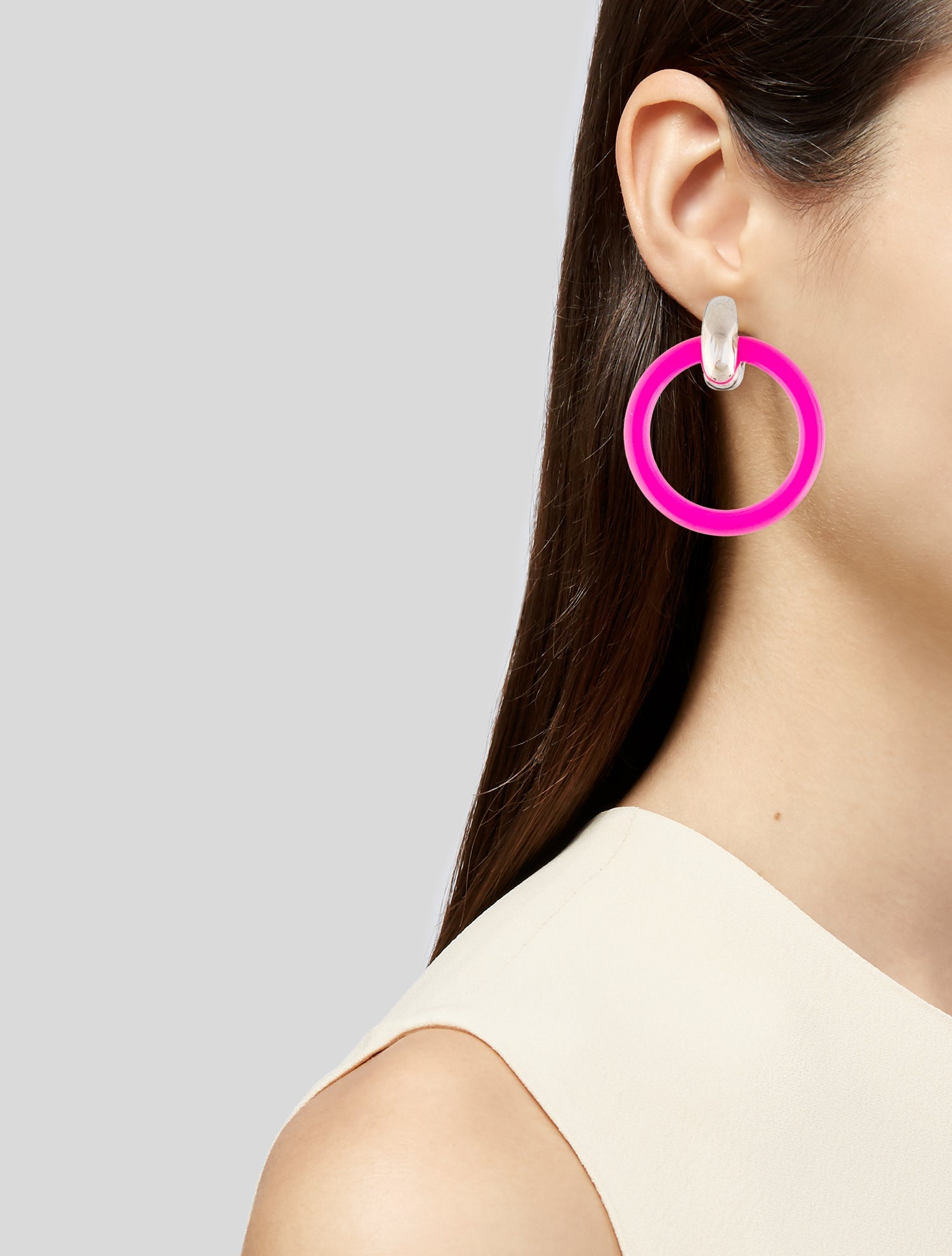 Balenciaga Resin Loop & Hoop Earrings