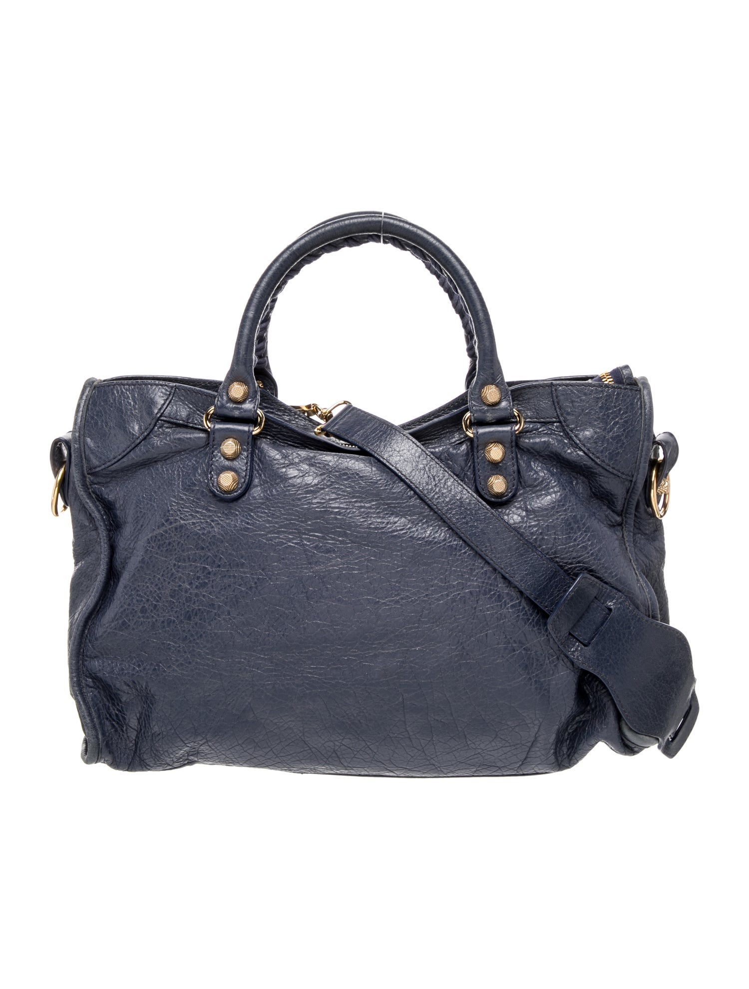 Balenciaga Leather Motocross City Giant - Blue Handle Bags