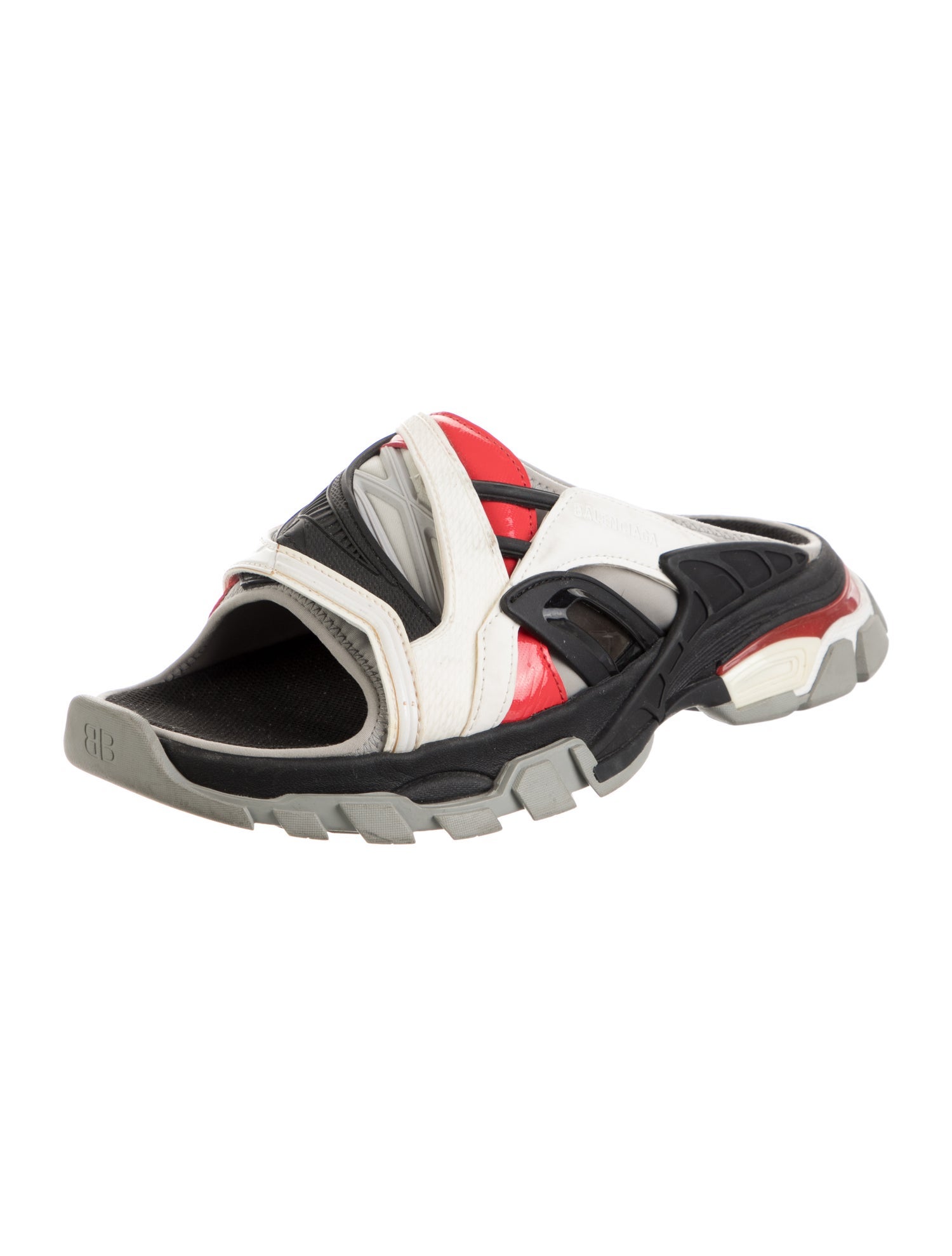 Balenciaga Rubber Colorblock Pattern Slides