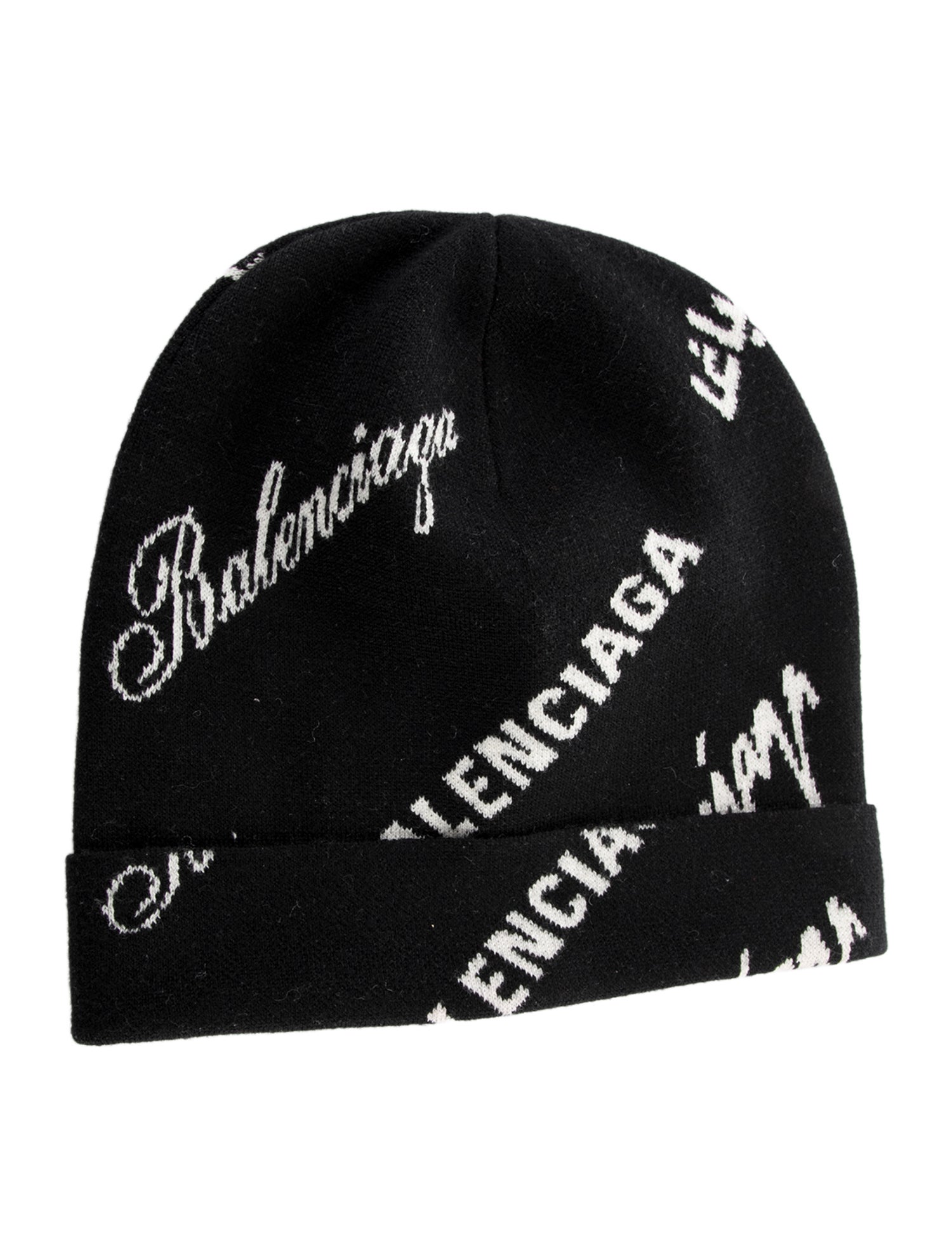 Balenciaga Pattern Wool Beanie