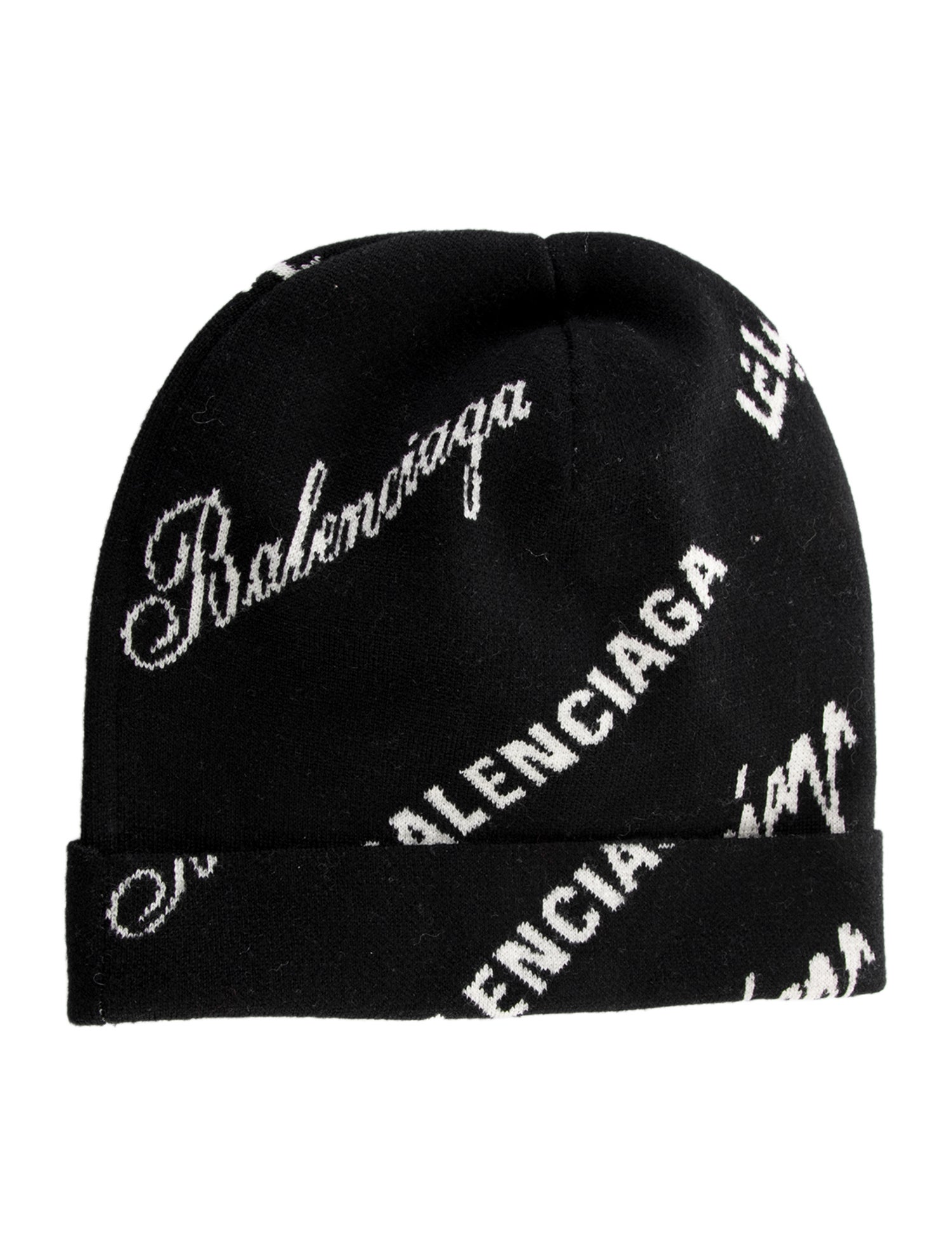 Balenciaga Pattern Wool Beanie
