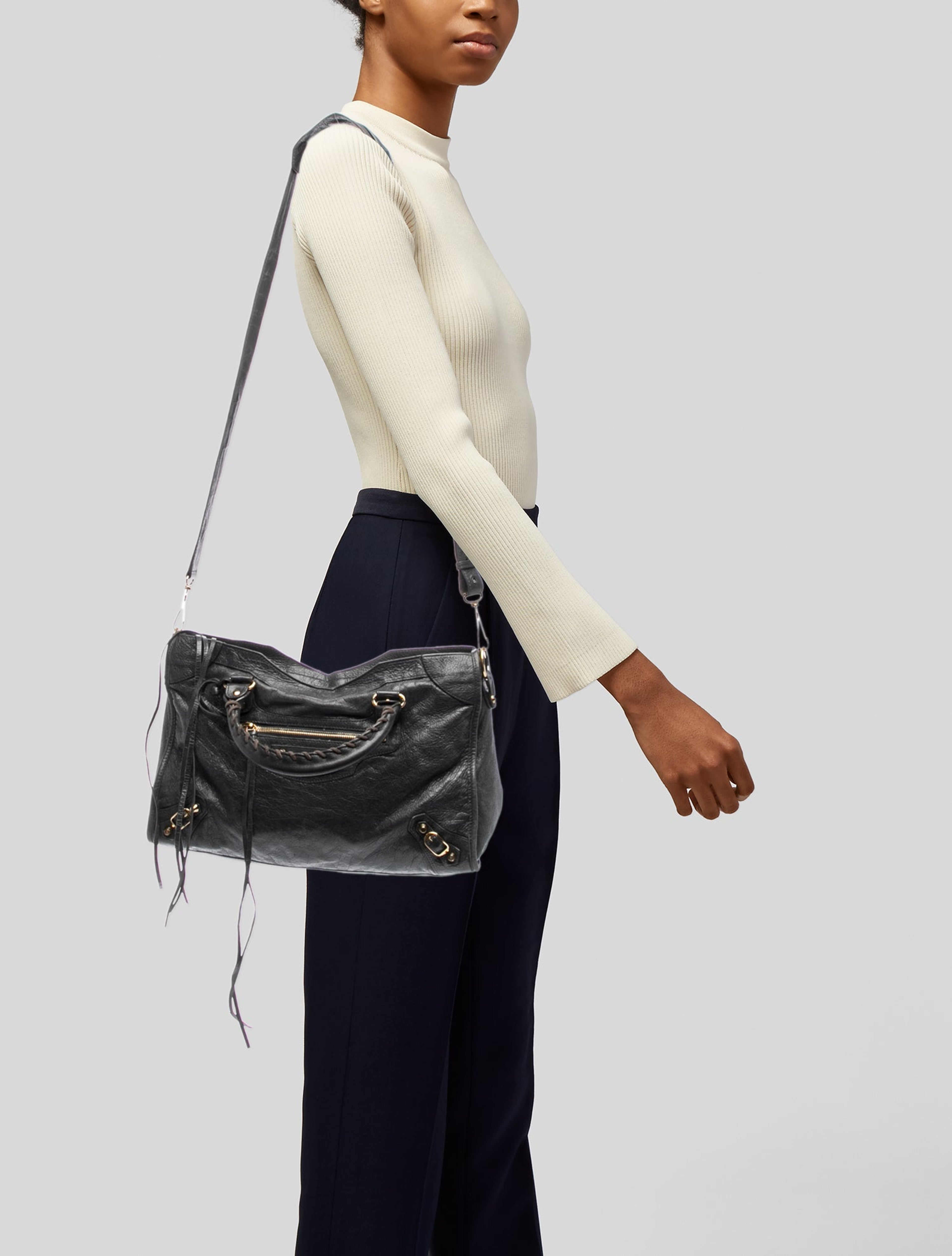 Leather Top Handle Bag