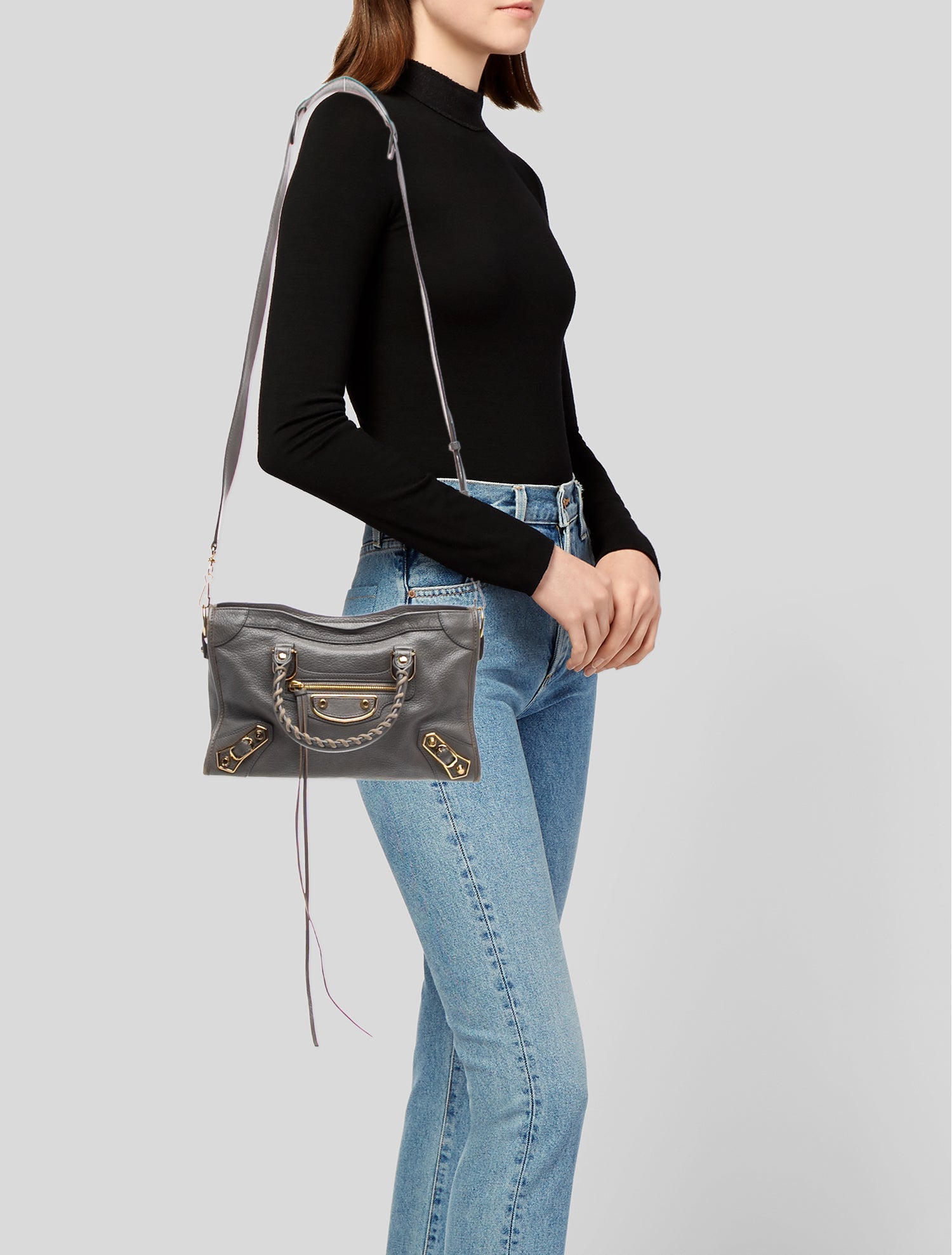 Balenciaga Leather Motocross City Metallic Edge