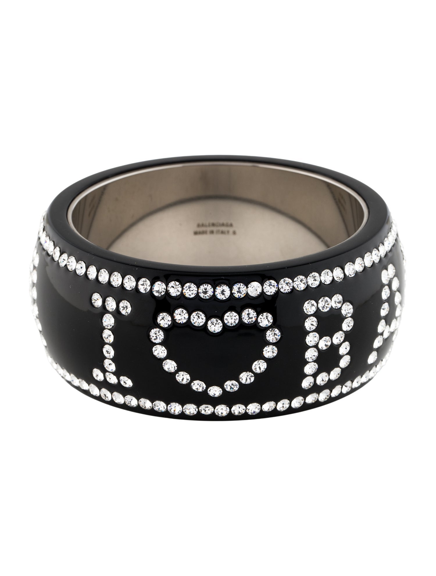 Balenciaga Crystal & Resin Crush Bangle Bracelet