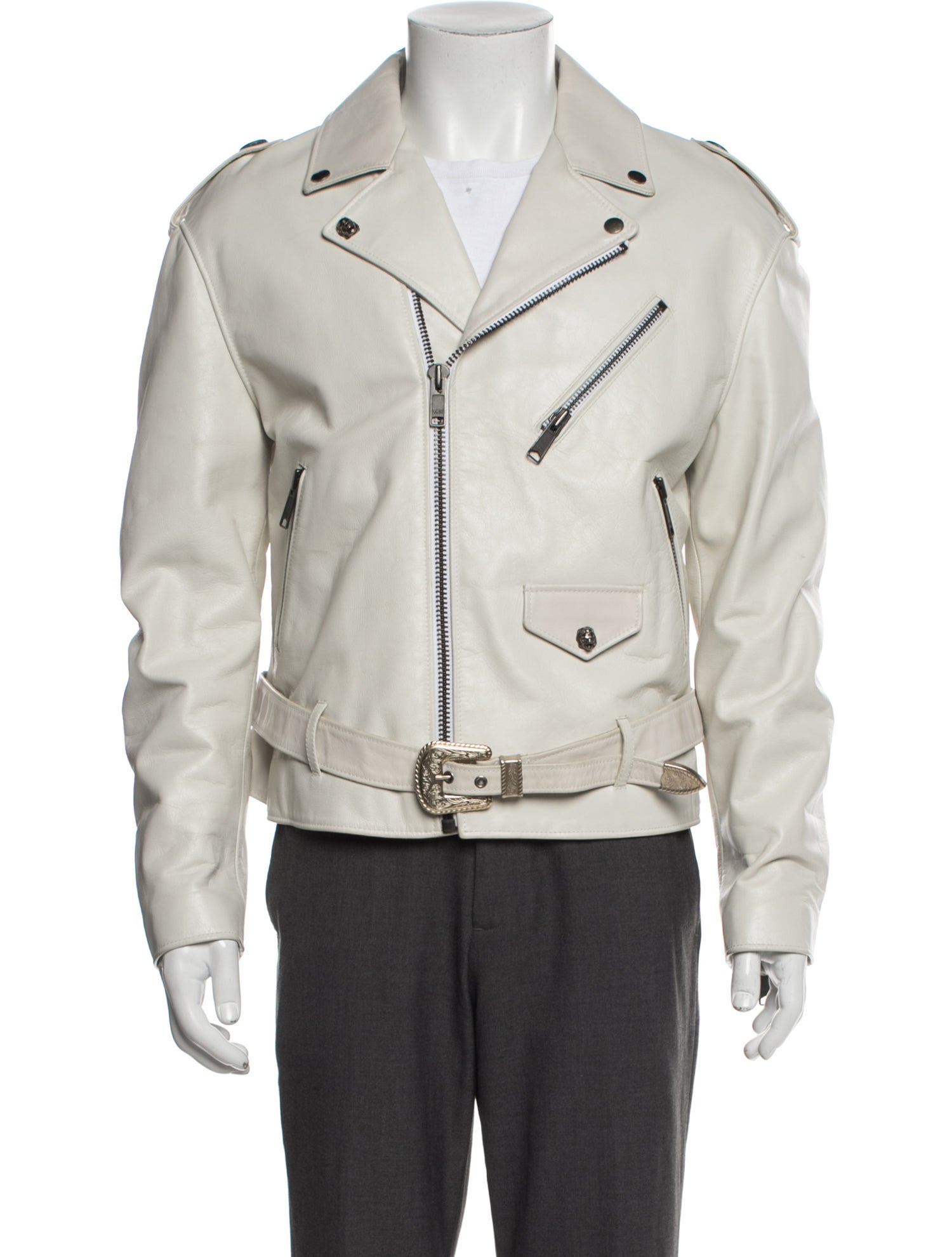 Balenciaga 2018 Calf Leather Moto Jacket