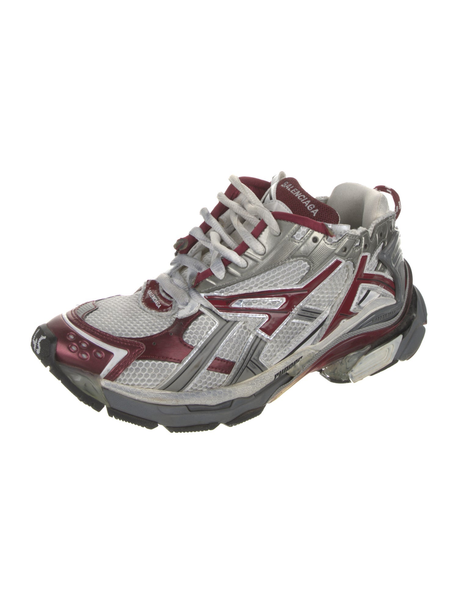 Balenciaga Runner Chunky Sneakers - Burgundy Sneakers, Shoes