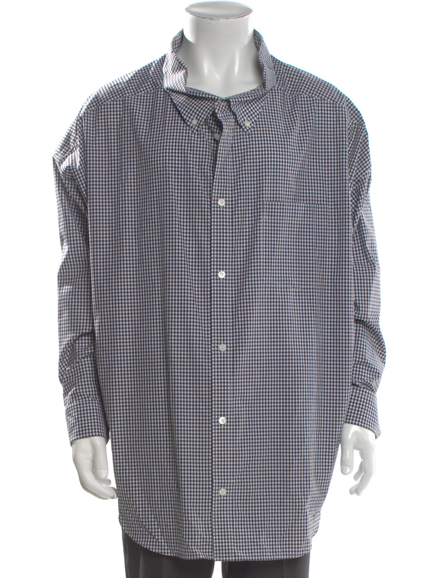 Balenciaga 2019-2020 Plaid Print Dress Shirt