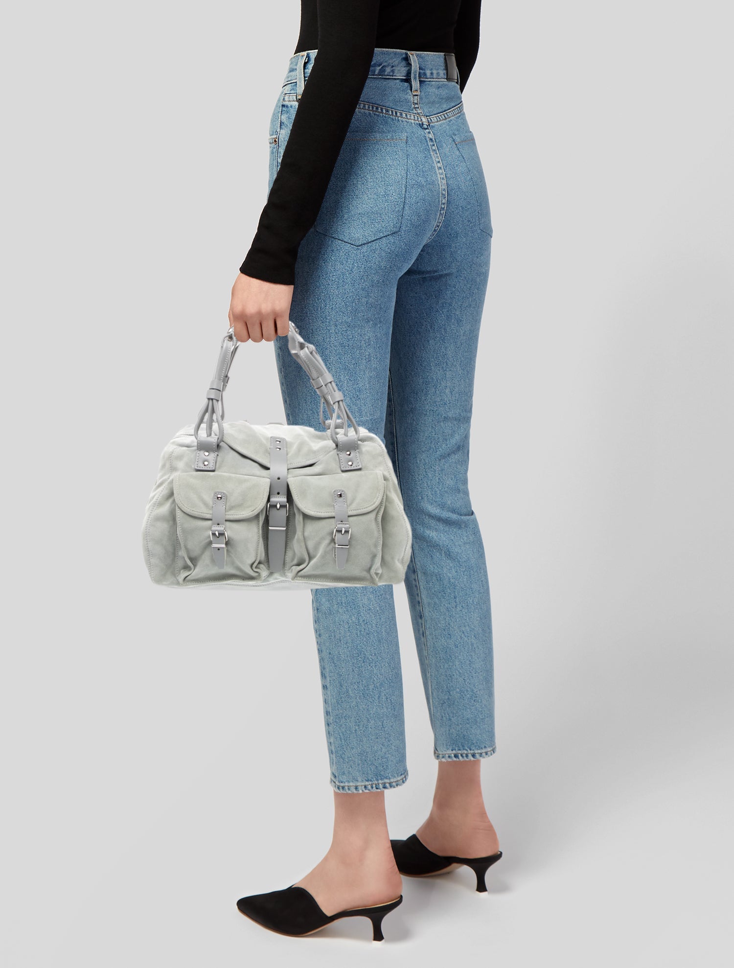 2件おまとめ　606 714 Balenciaga Suede Motocross City Metallic Edge - Blue Shoulder Bags