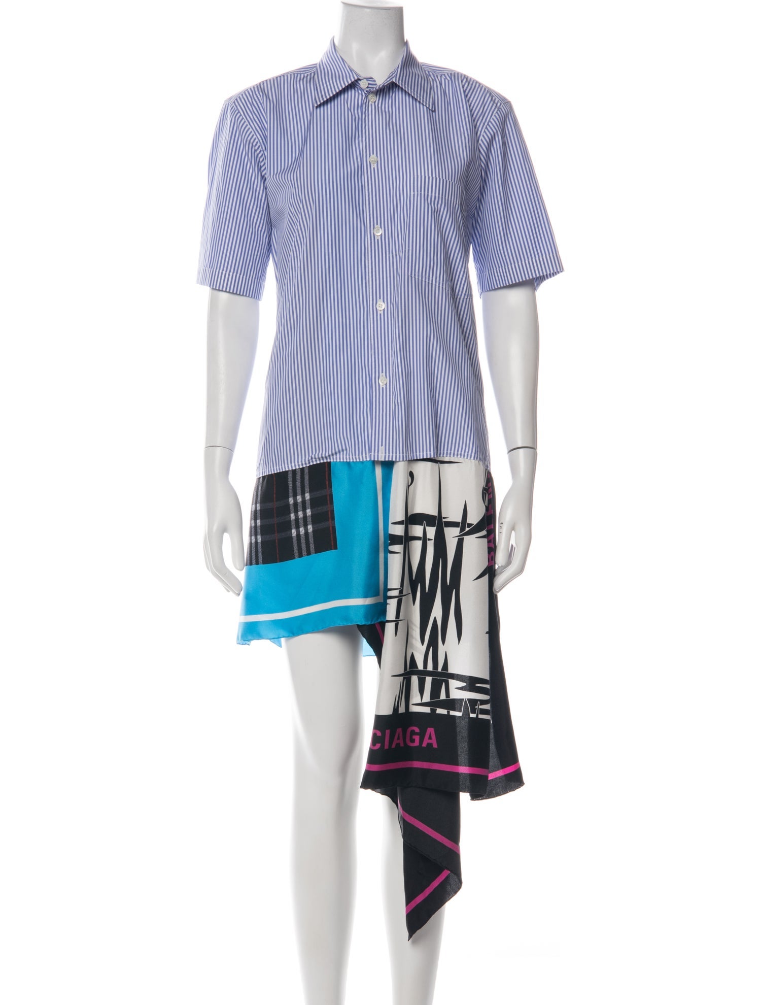 Balenciaga Graphic Print Mini Dress