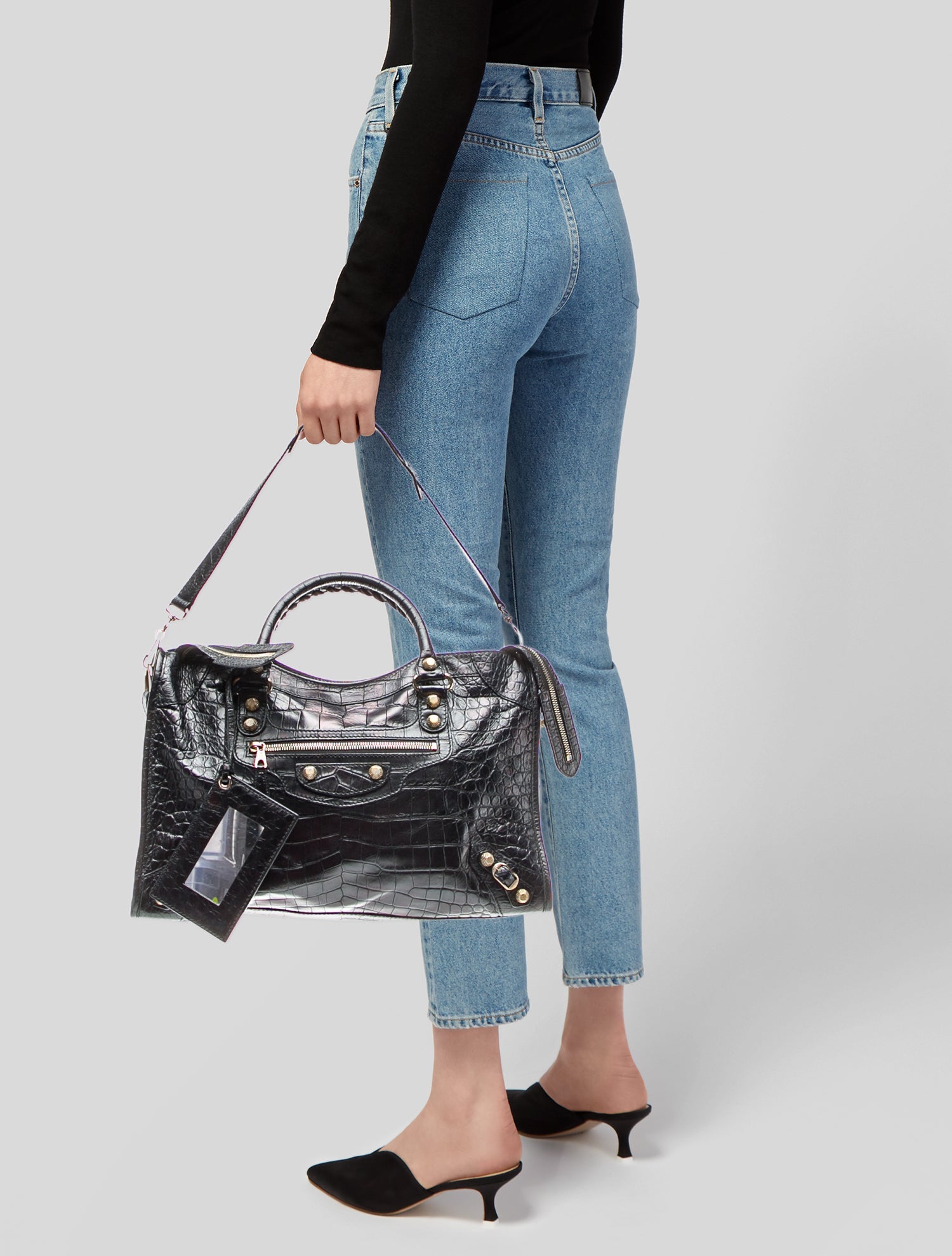 Balenciaga Embossed Leather Le City