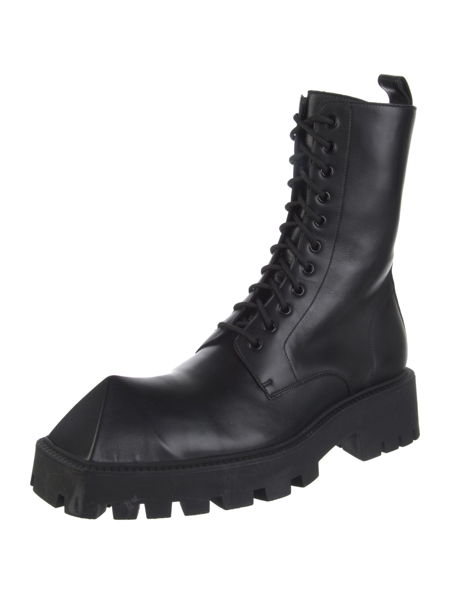 Balenciaga Leather Combat Boots