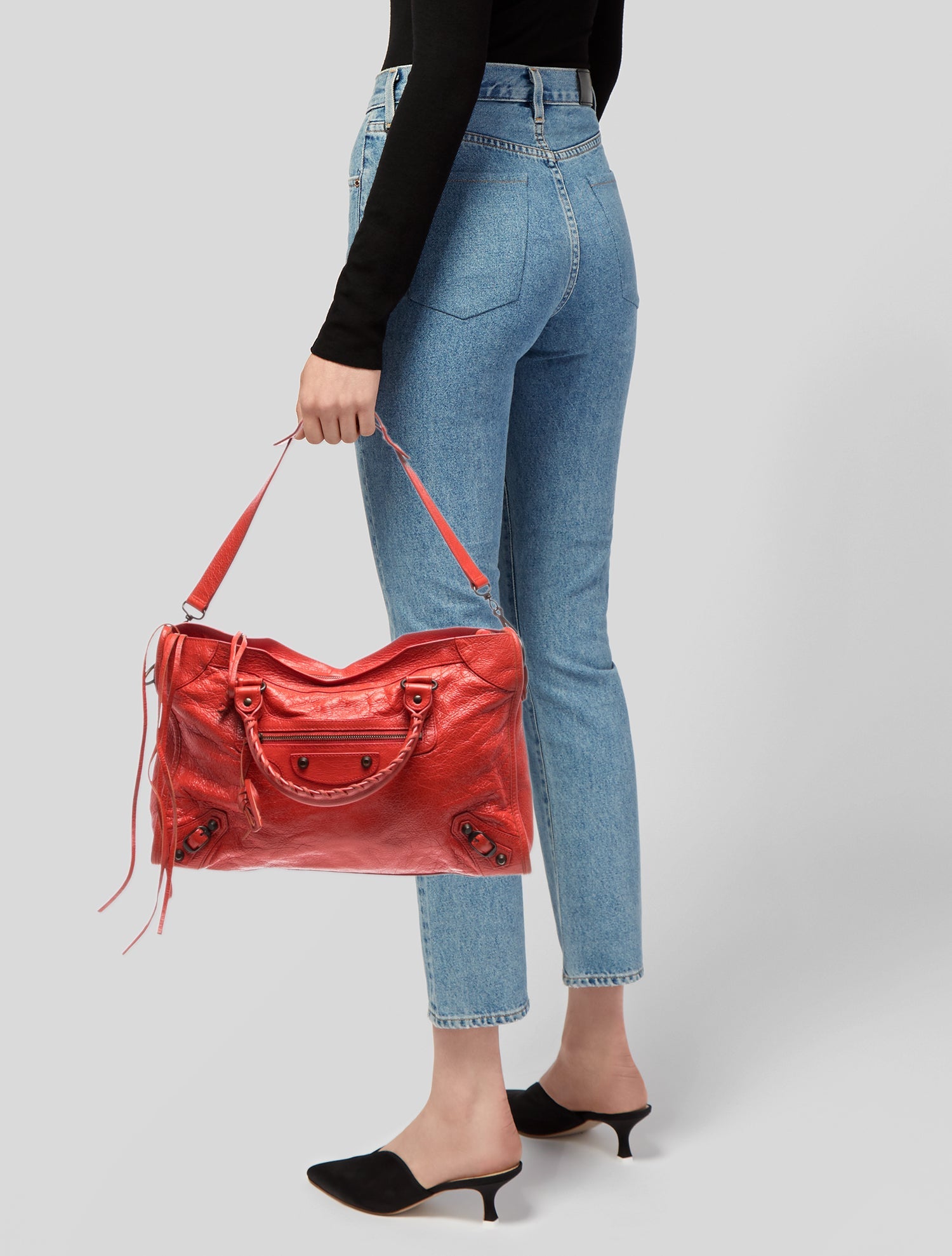 Balenciaga Leather Motocross Classic City Medium
