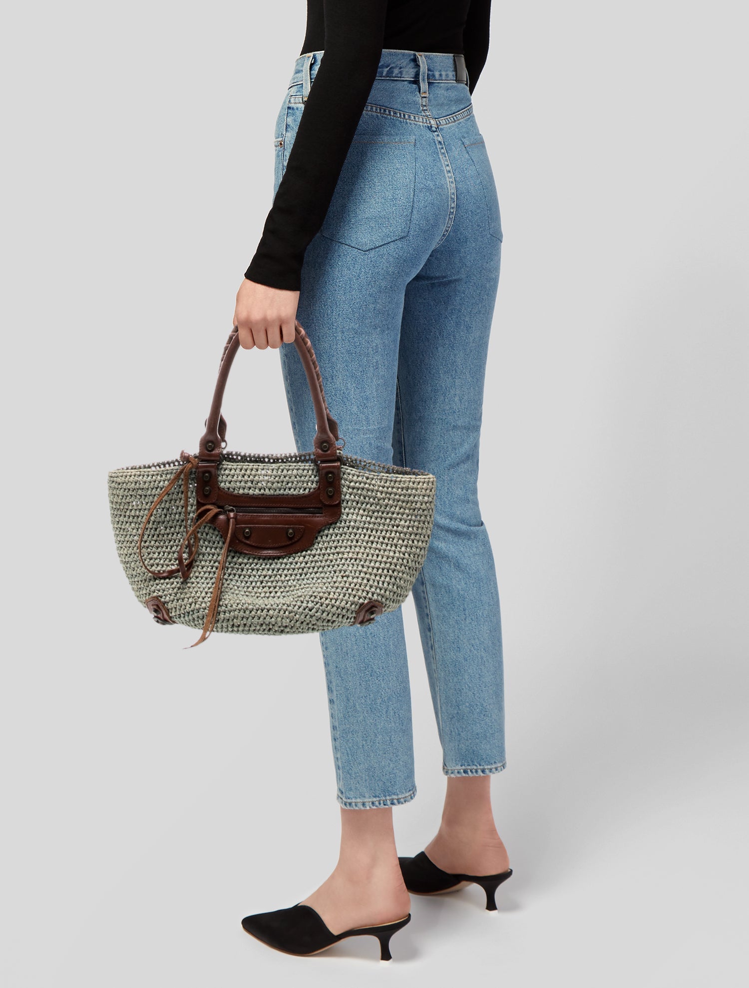 Balenciaga Raffia Panier