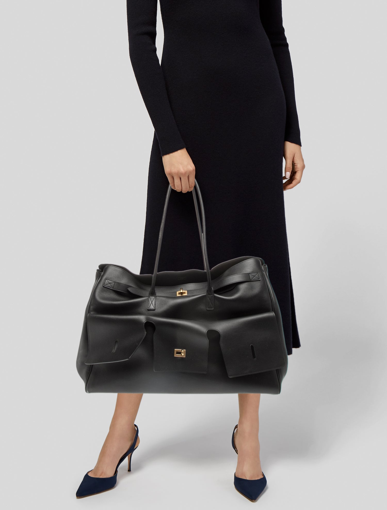 Balenciaga Leather Bel Air Carry-All Bag XL