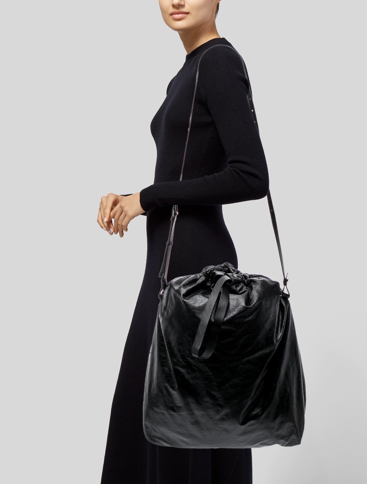 Balenciaga Leather Trash Bag