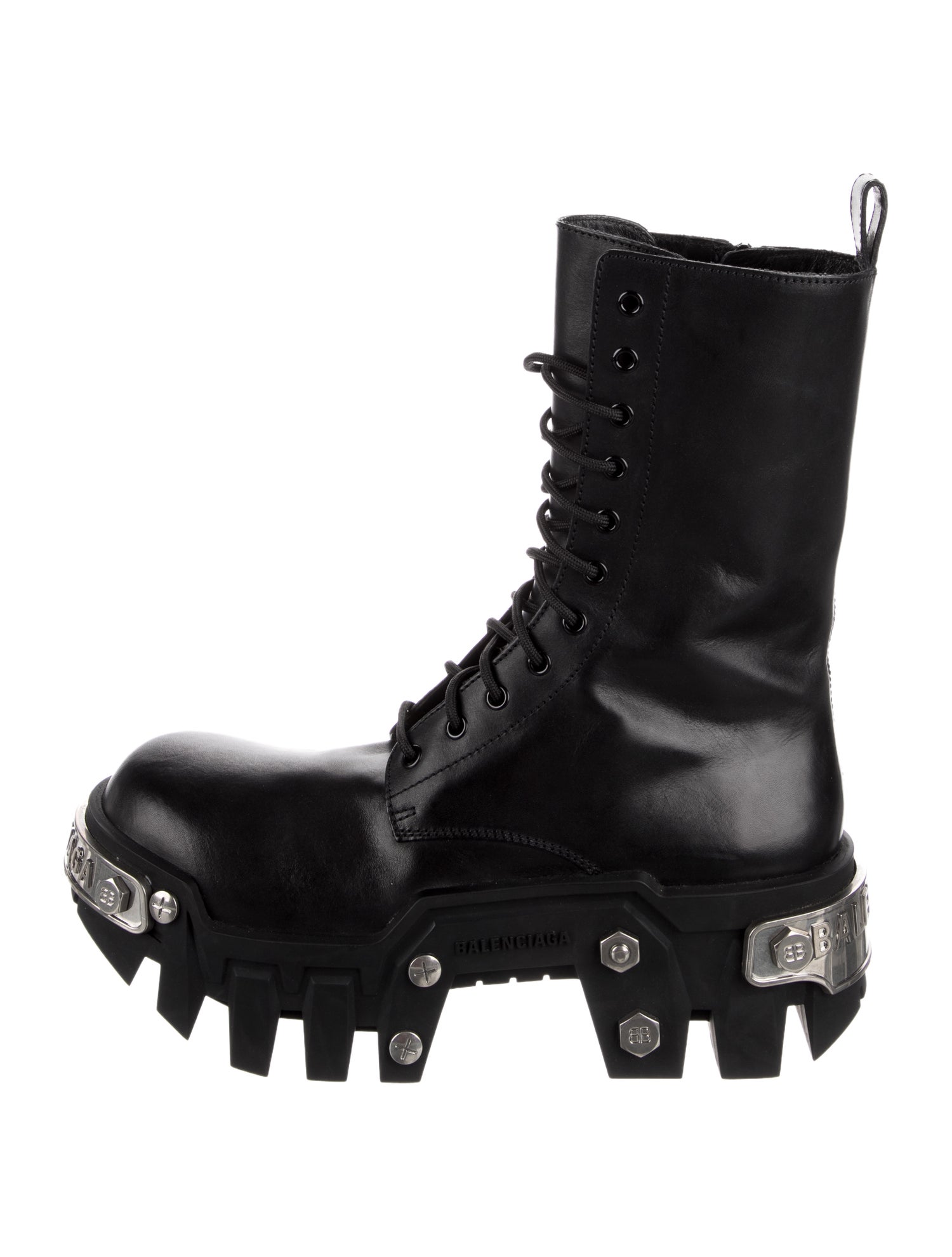 Balenciaga Leather Combat Boots