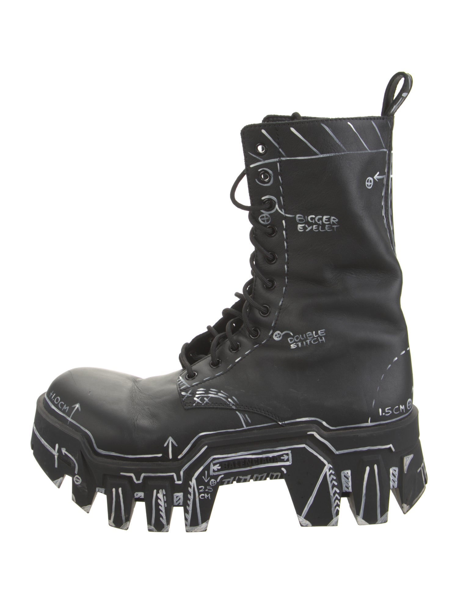 Balenciaga Leather Combat Boots