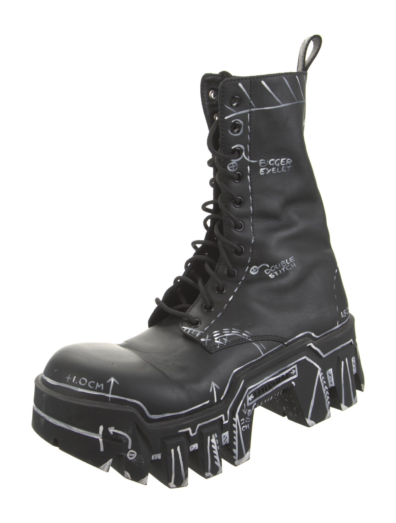 Balenciaga Leather Combat Boots