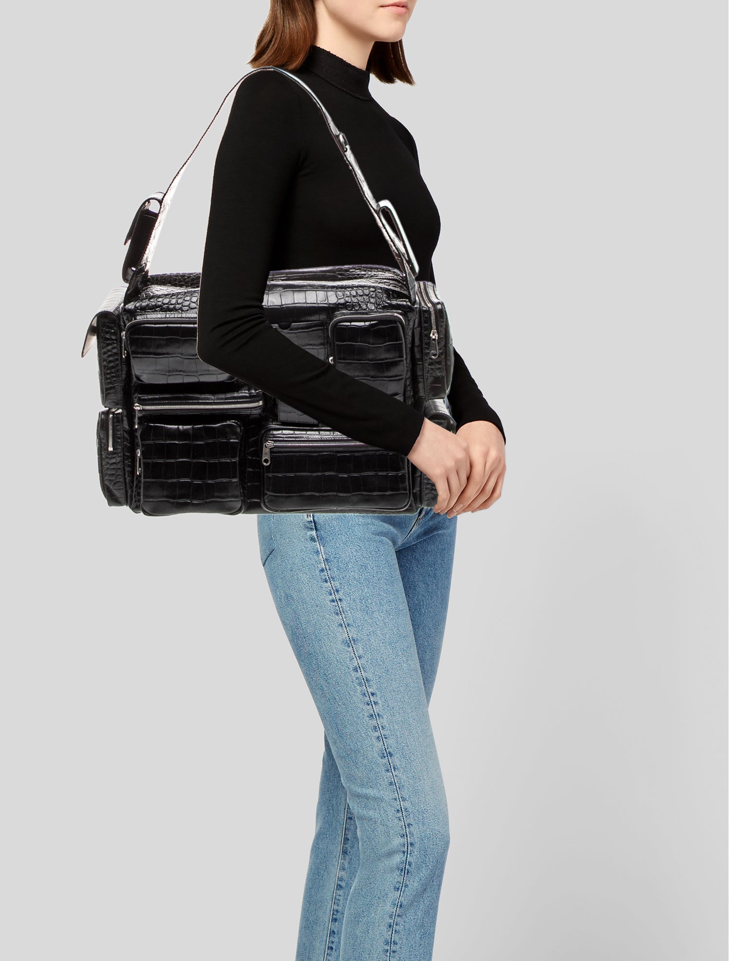 Balenciaga Embossed Leather Superbusy Sling Large 2024
