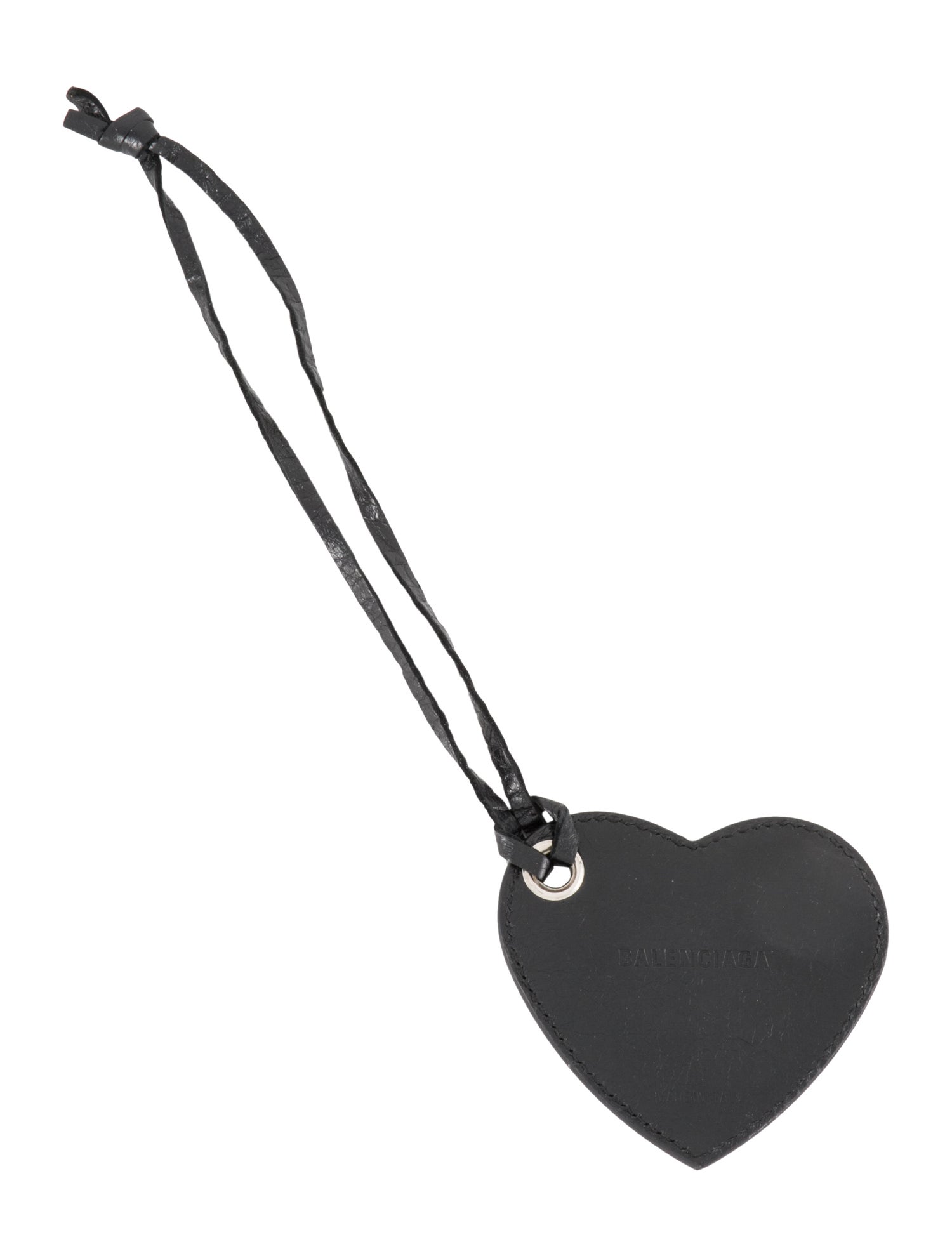 Balenciaga Black Leather Heart Mirror