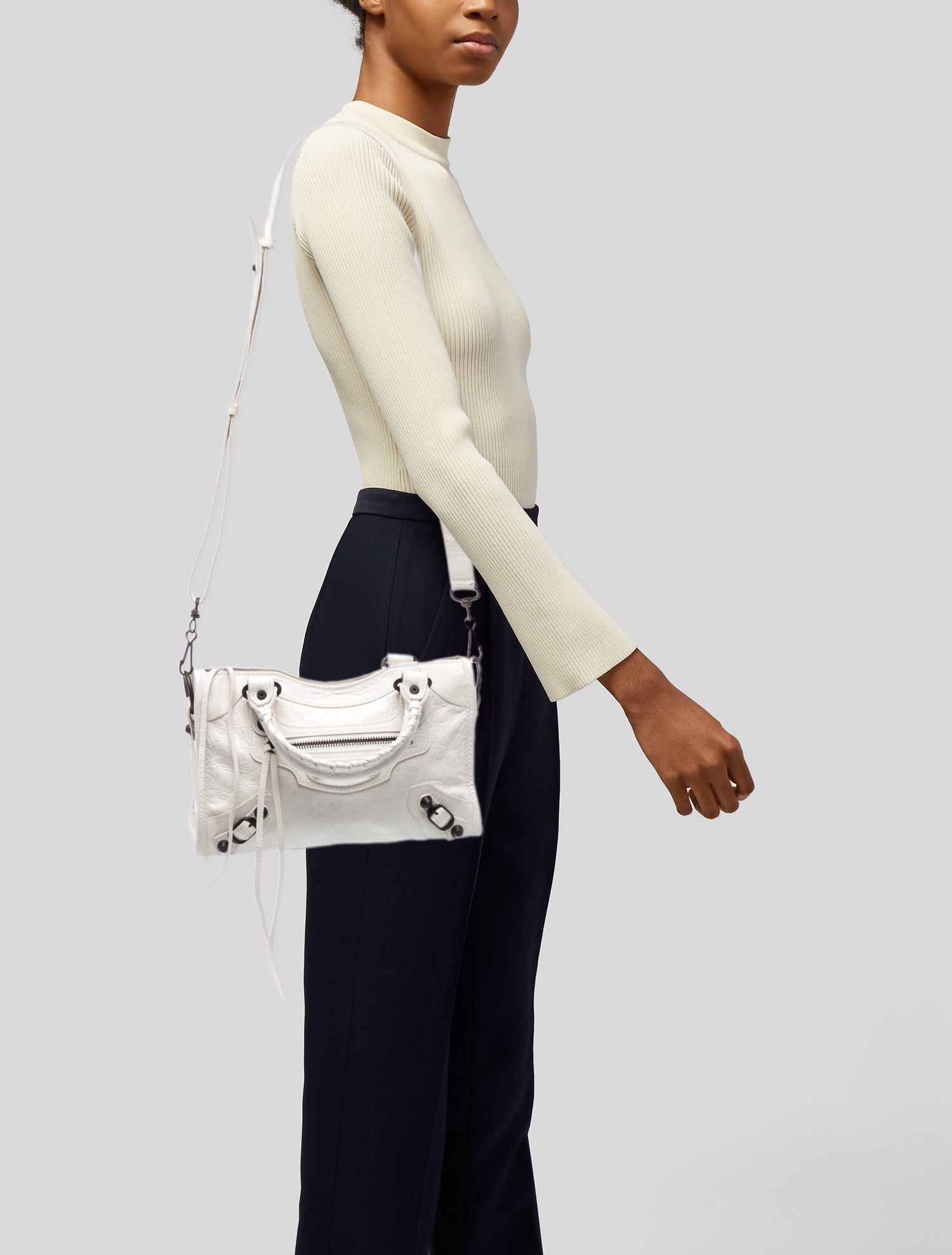 Balenciaga Leather Motocross Classic Vintage - Blue Handle Bags