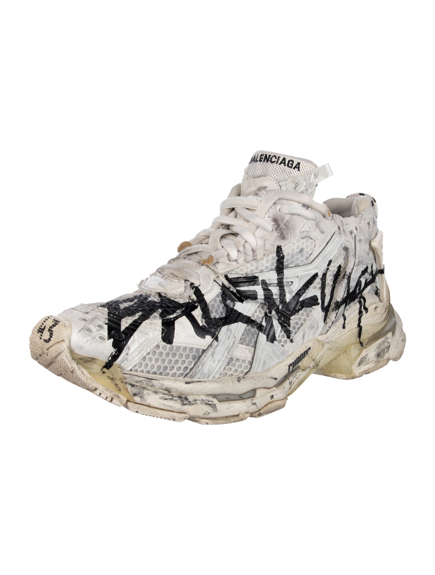 Balenciaga Runner 'Graffiti' Sneakers - White Sneakers, Shoes