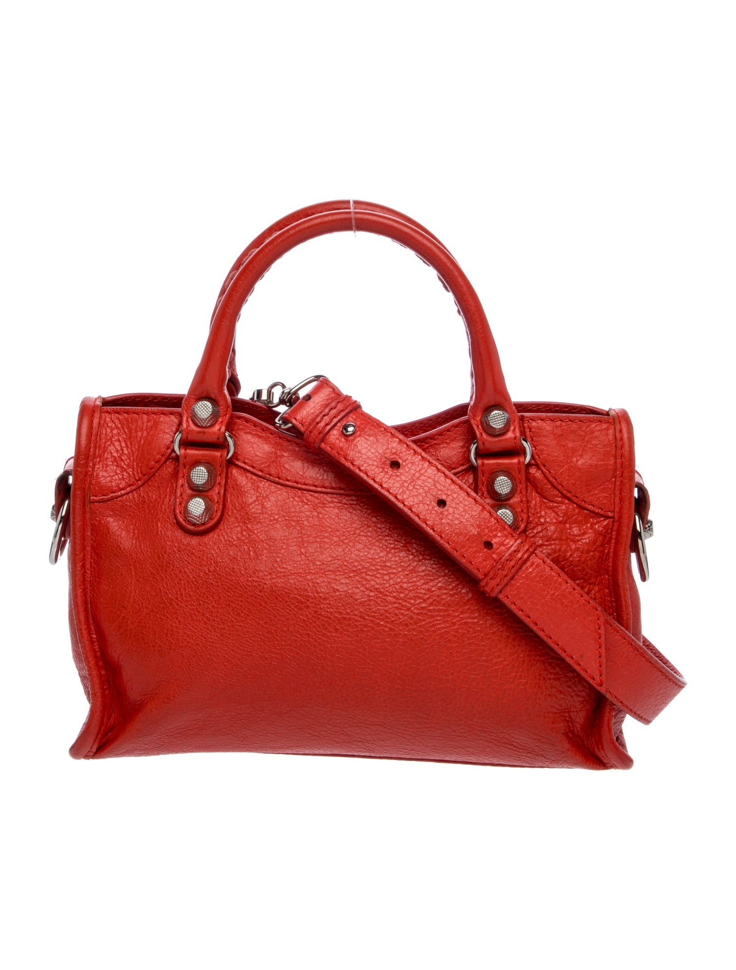 Balenciaga Leather Motocross City Giant - Orange Handle Bags