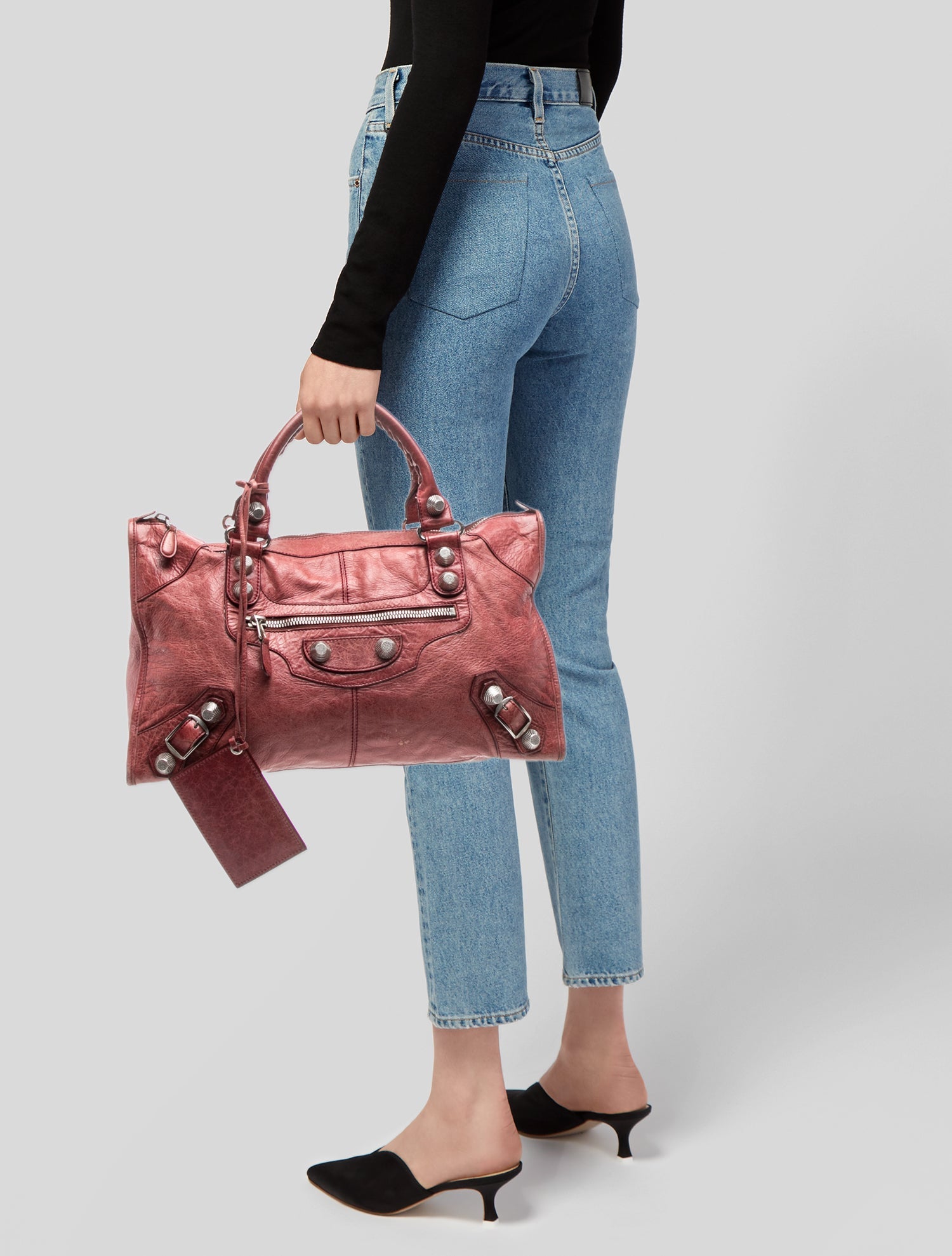 BALENCIAGA キュロット Balenciaga Giant Motocross 21 Work - Red Handle Bags, Handbags