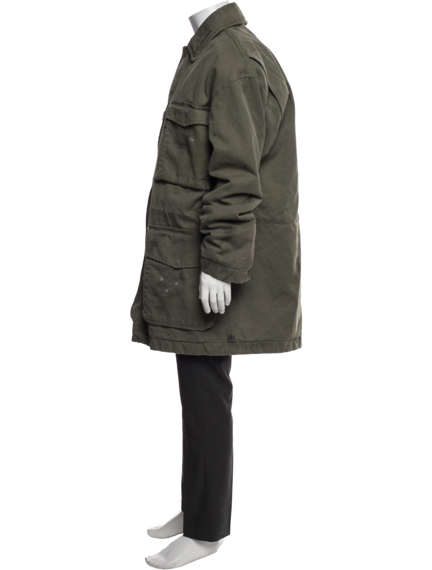 Giorgio Armani Vintage Leather Trench Coat - Black Outerwear
