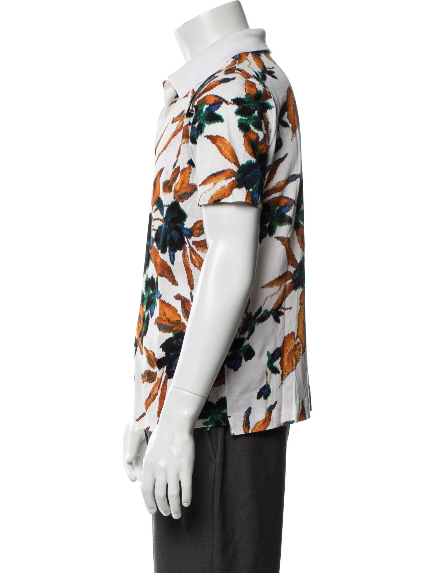 Balenciaga 2012 Floral Print Polo Shirt