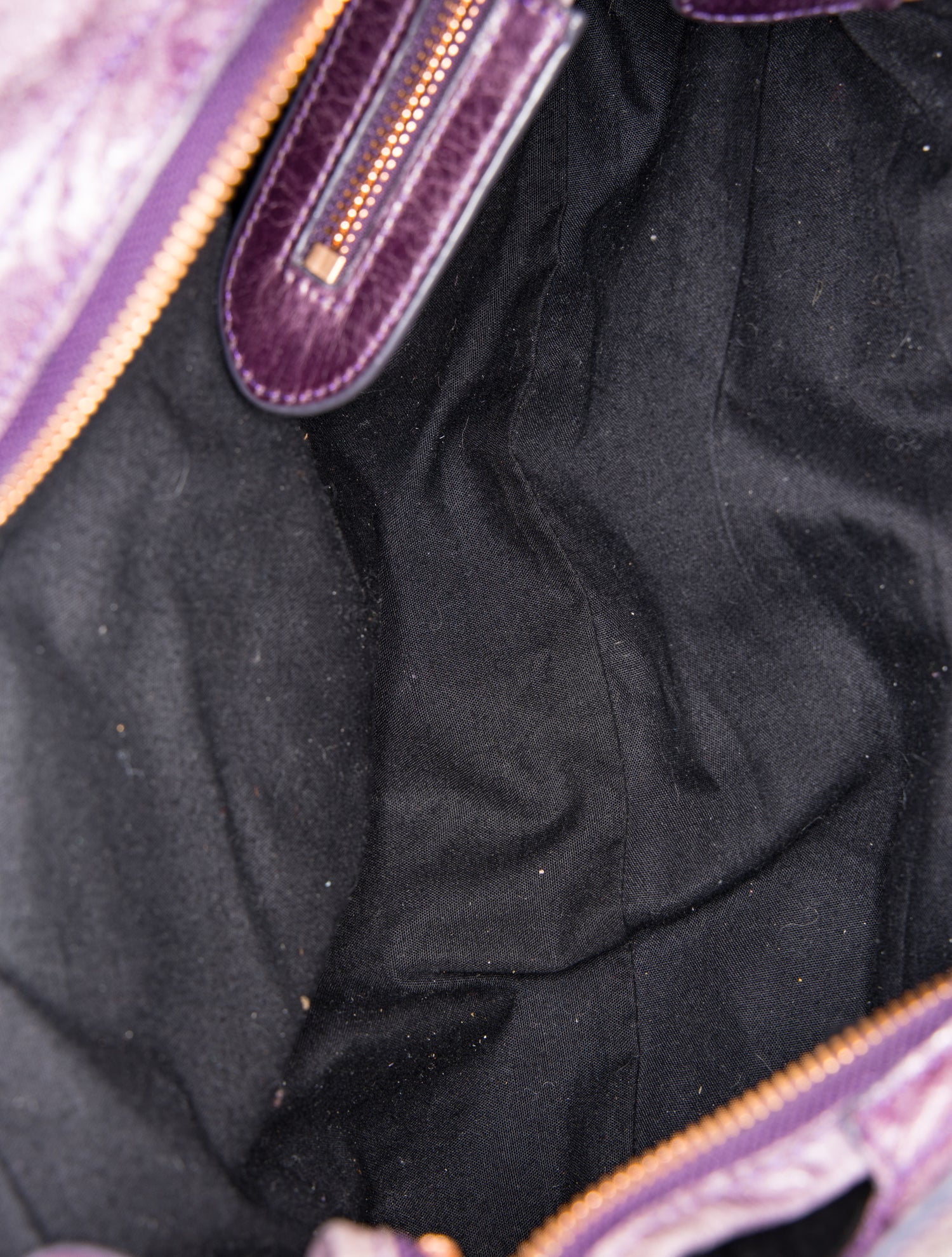 Balenciaga Leather Motocross City Giant - Purple Handle Bags