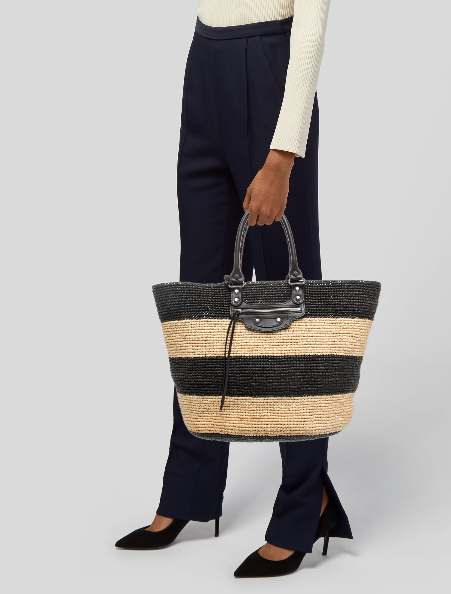 Balenciaga Raffia Panier