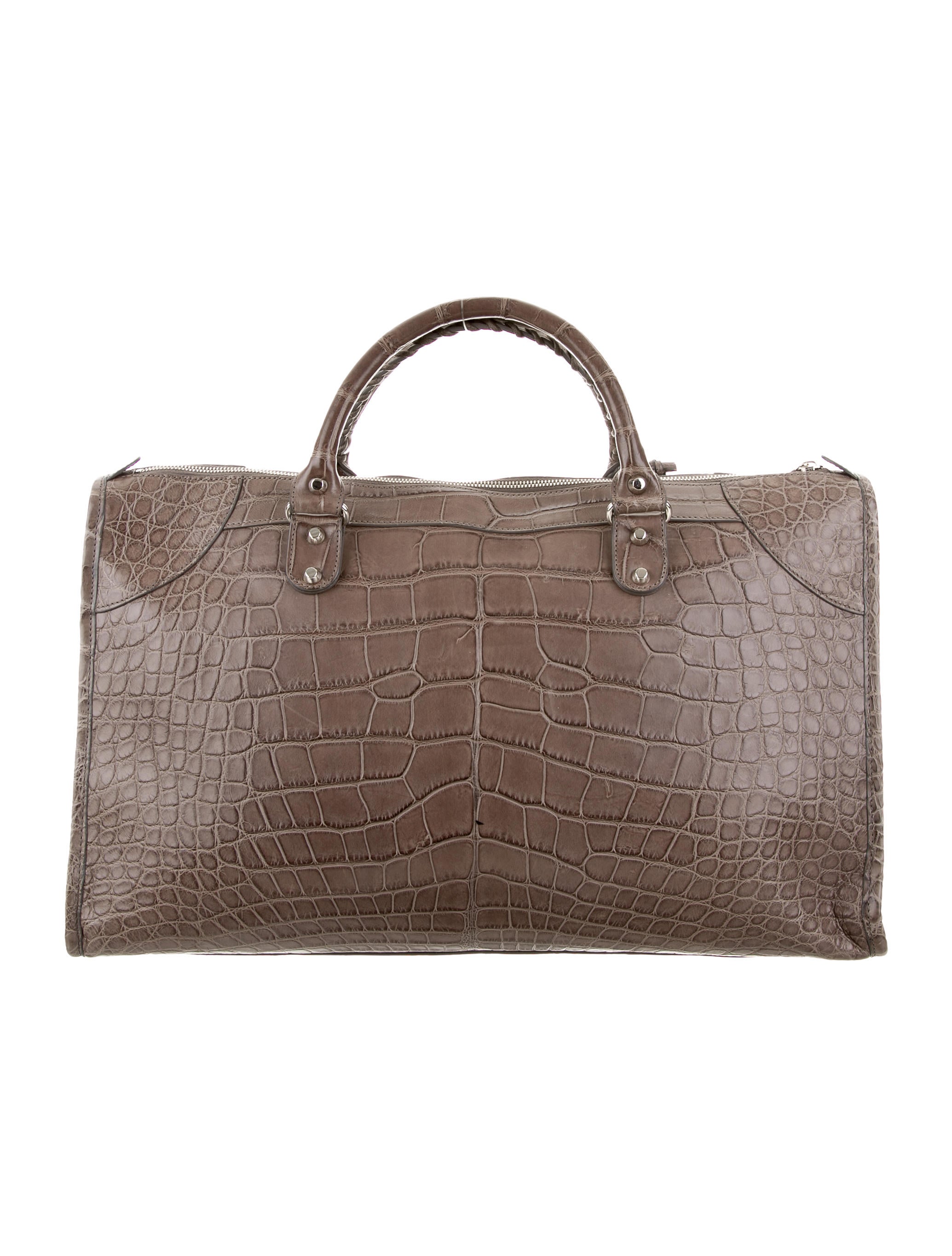 Balenciaga Crocodile Motocross Classic Work Bag w/ Tags Handbags