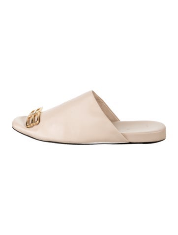 Pre-owned Balenciaga Leather Mules In Neutral