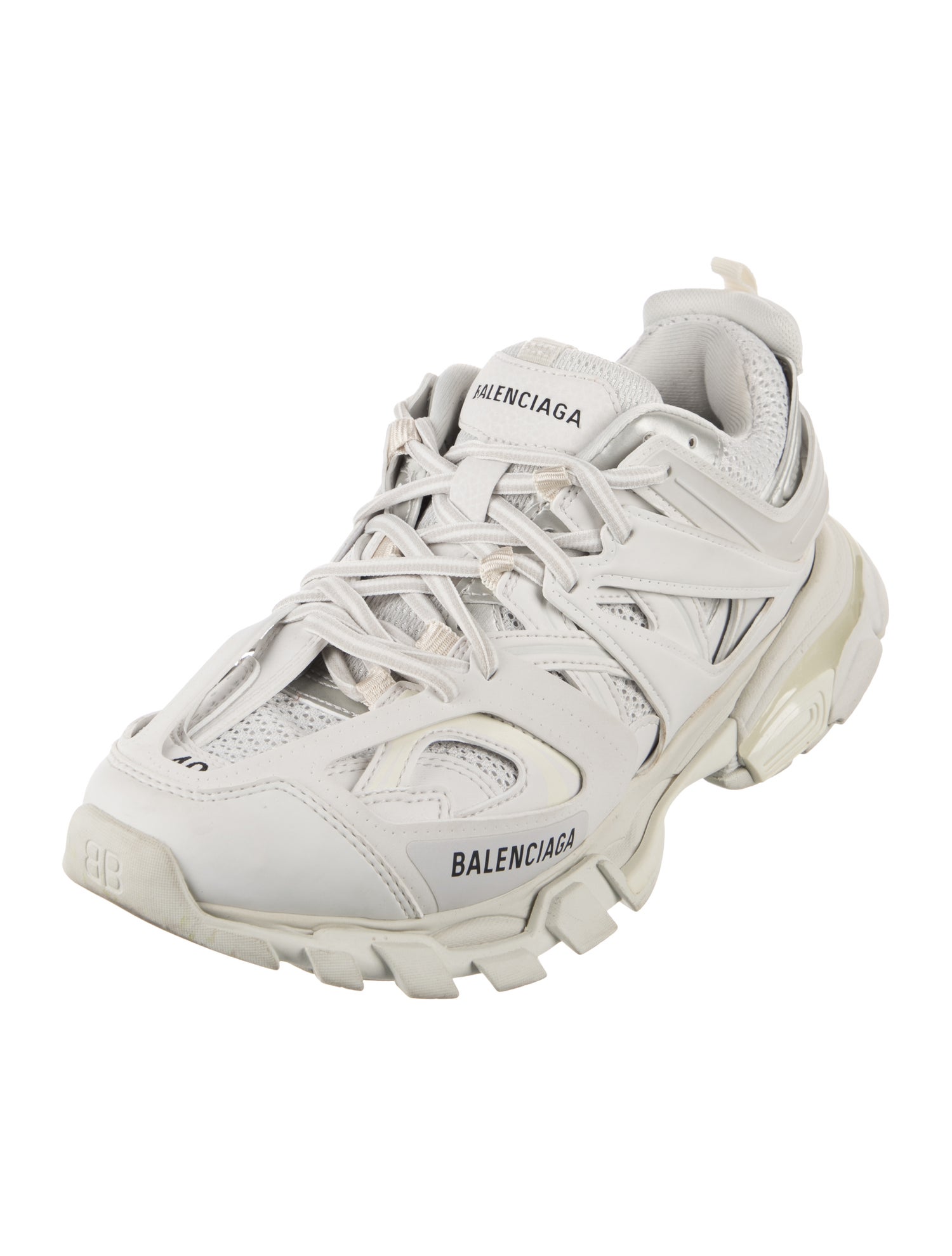 Balenciaga Leather Printed Athletic Sneakers