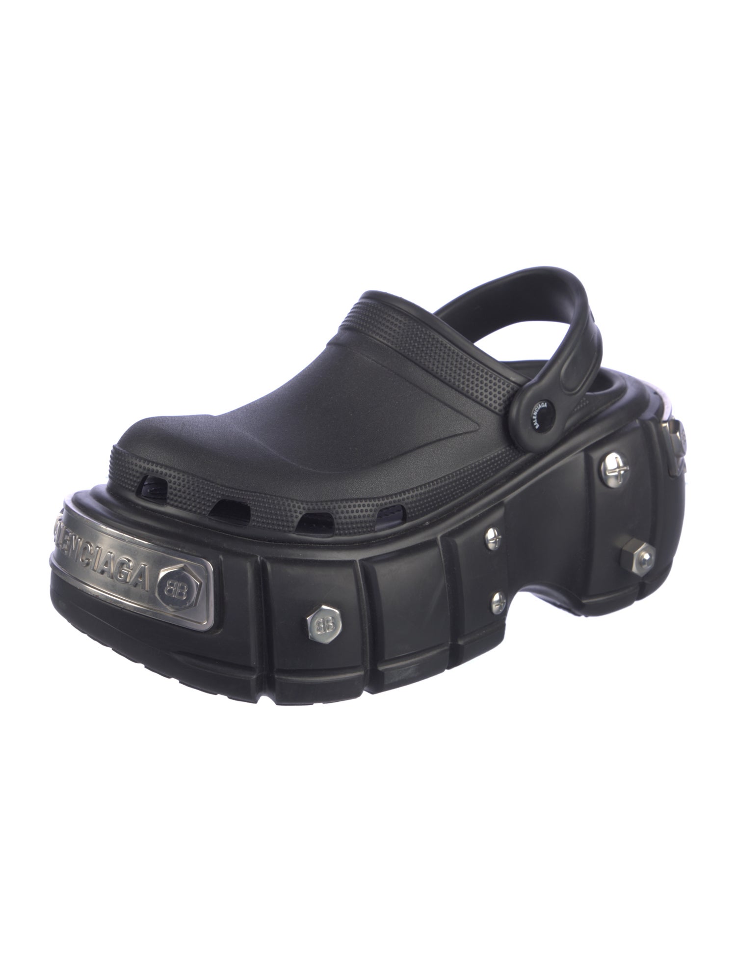 Balenciaga Rubber Studded Accents Slippers