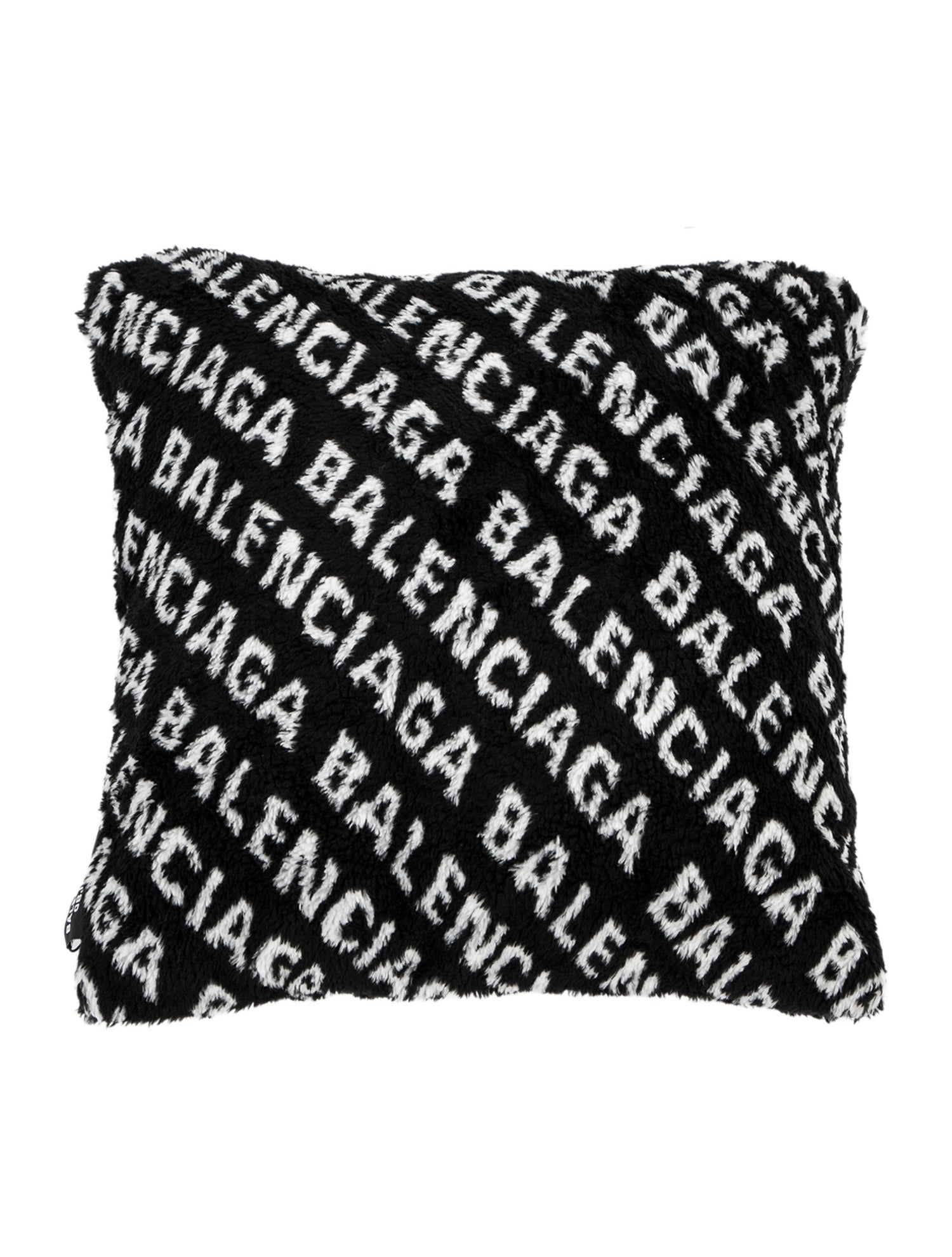 Balenciaga Allover Logo Throw Pillow