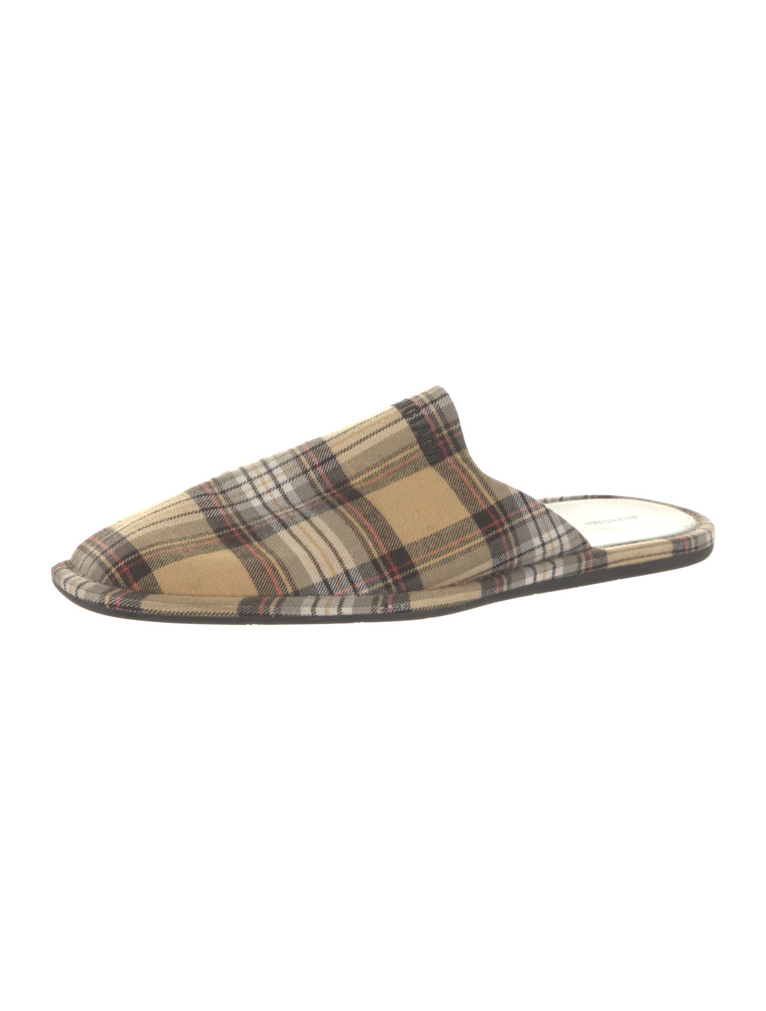 Balenciaga Plaid Print Slides