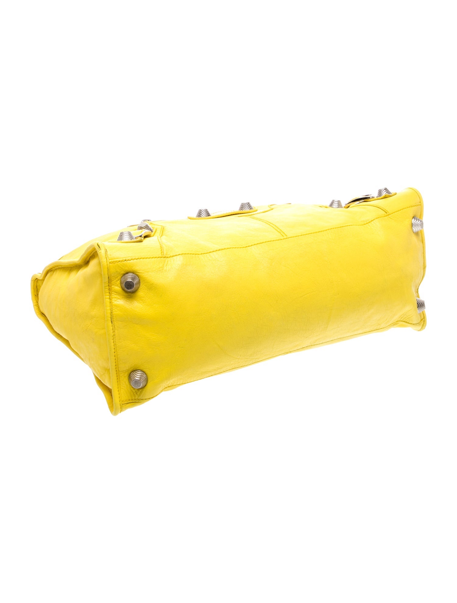Balenciaga Leather Motocross City Giant - Yellow Handle Bags